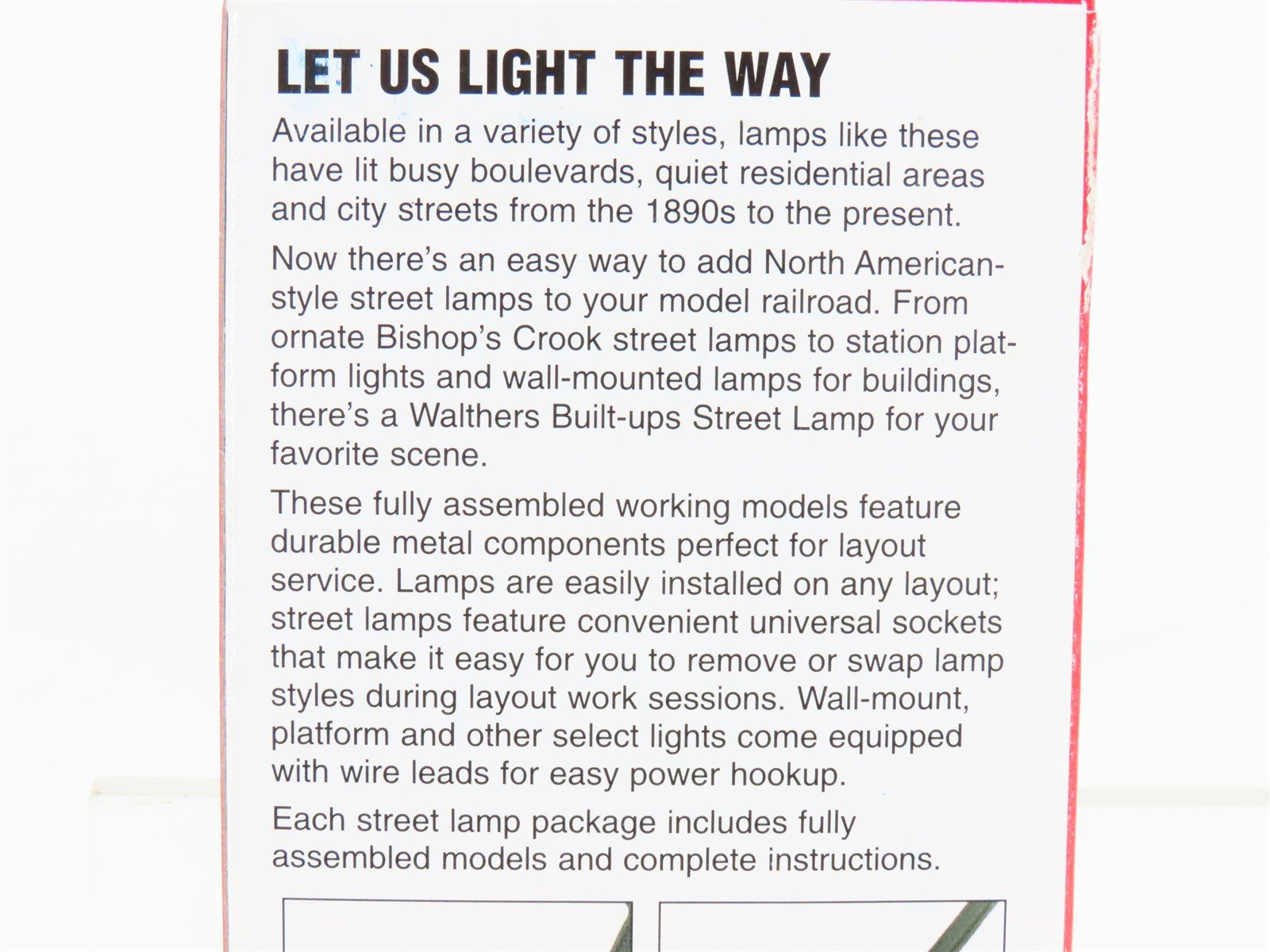 HO 1/87 Scale Walthers Cornerstone 933-1092 Concrete Column Lamps 2-Pack