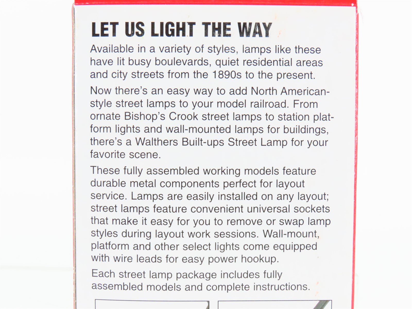 HO 1/87 Scale Walthers Cornerstone 933-1092 Concrete Column Lamps 2-Pack