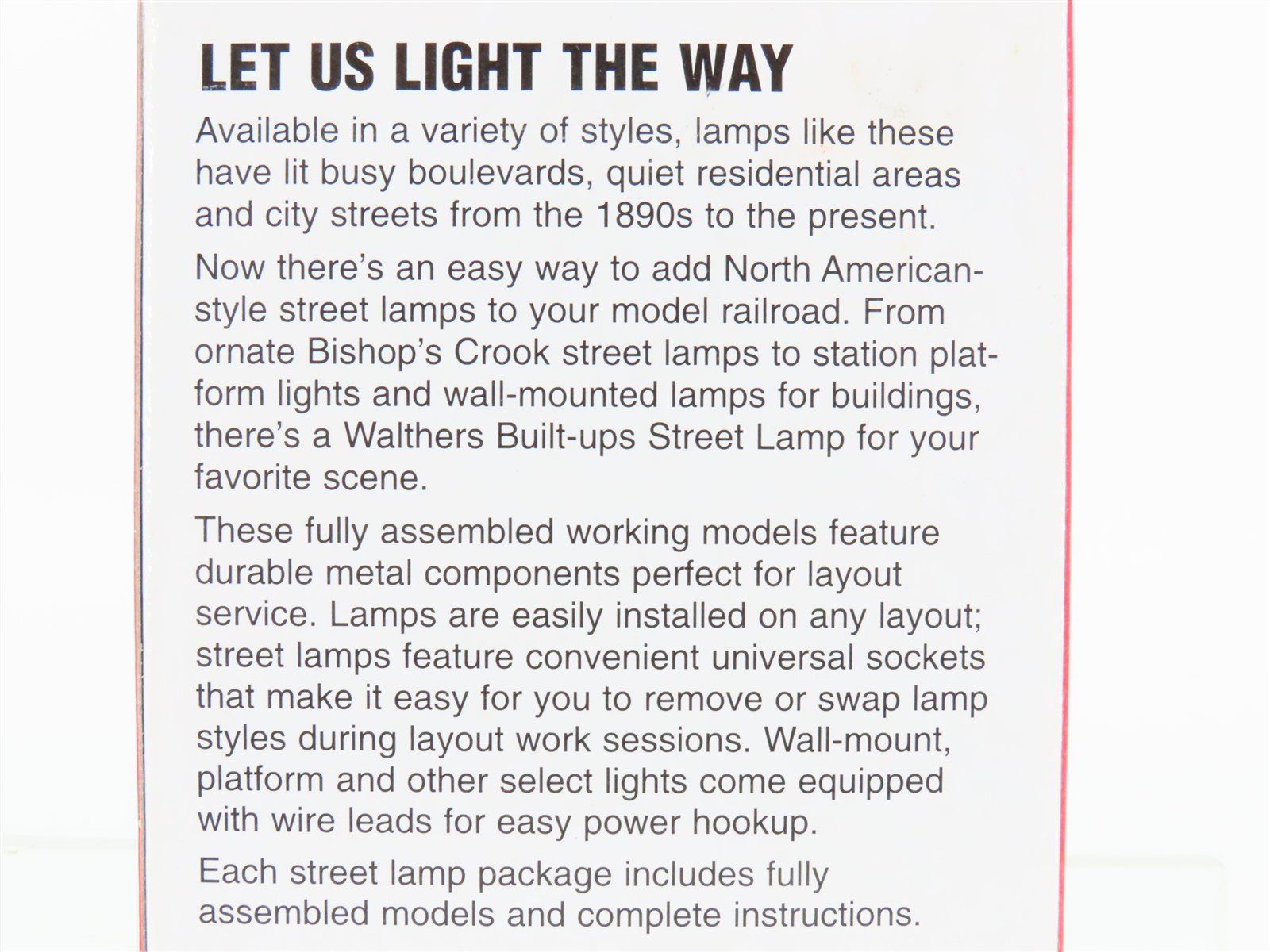 HO 1/87 Scale Walthers Cornerstone 933-1092 Concrete Column Lamps 2-Pack