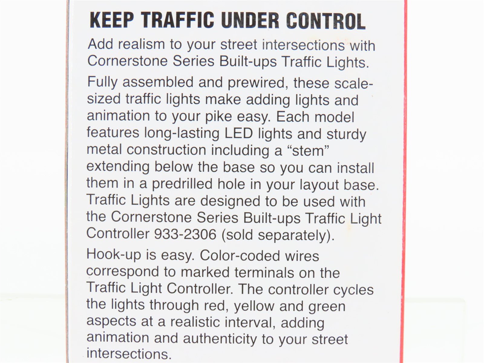 HO 1/87 Scale Walthers Cornerstone 933-2300 Single-Sided Traffic Light