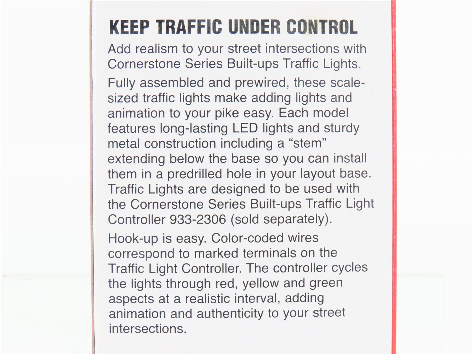 HO 1/87 Scale Walthers Cornerstone 933-2300 Single-Sided Traffic Light