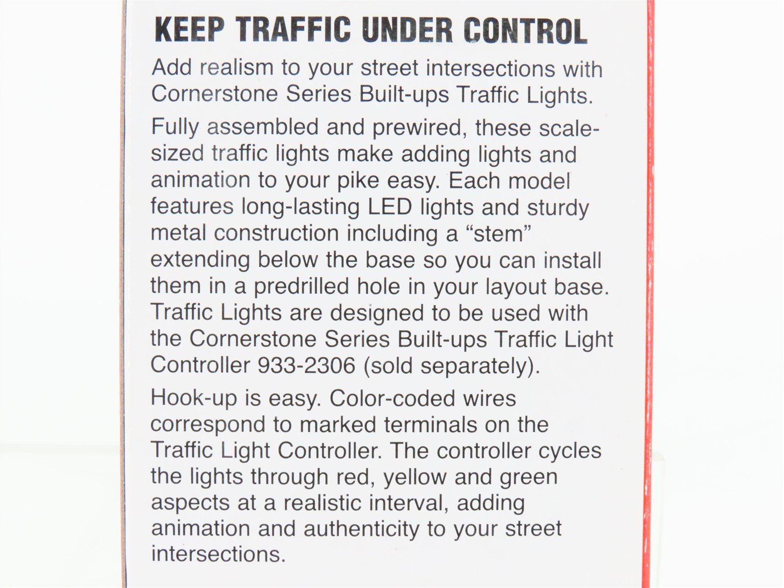 HO 1/87 Scale Walthers Cornerstone 933-2300 Single-Sided Traffic Light