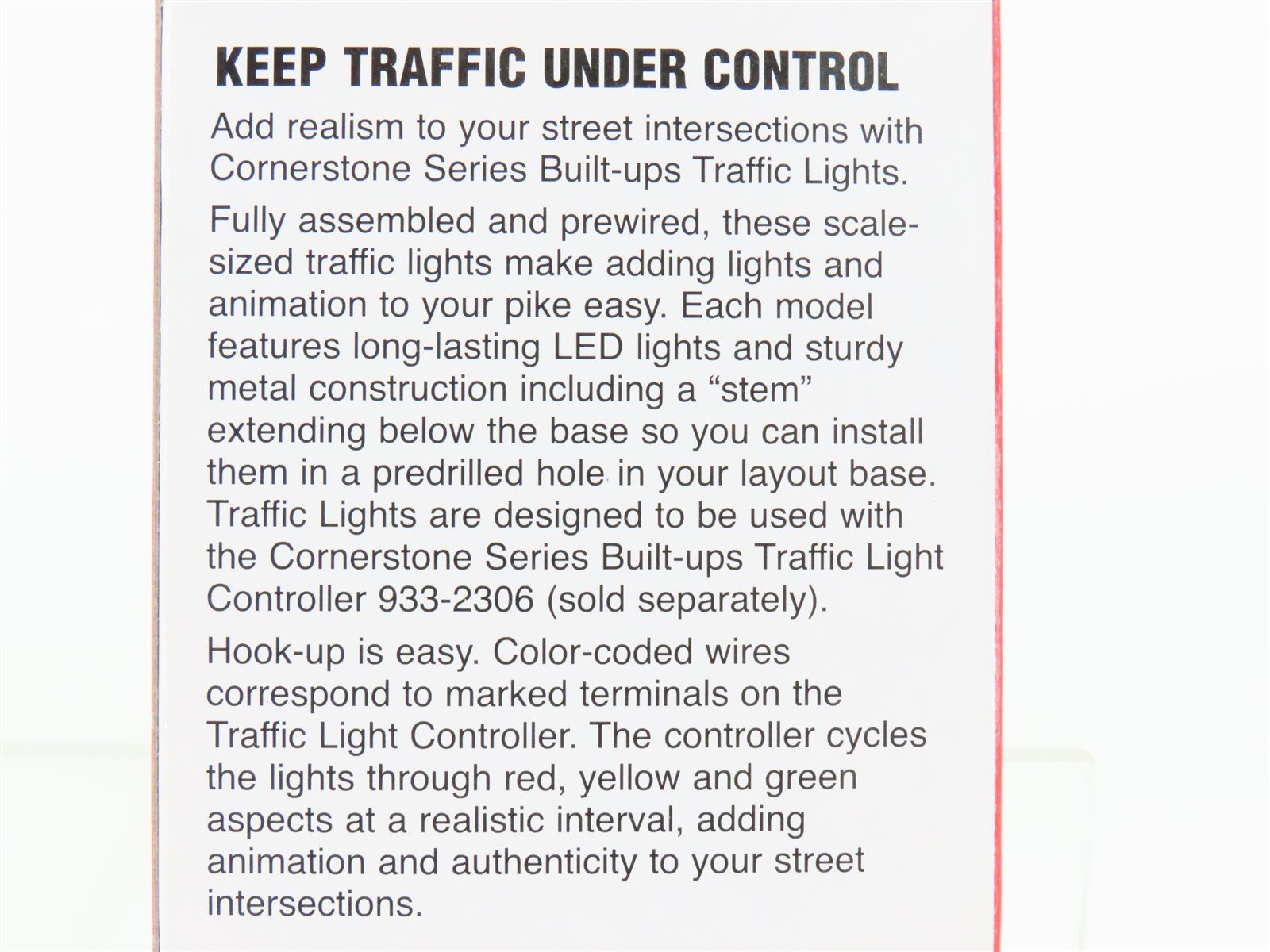 HO 1/87 Scale Walthers Cornerstone 933-2300 Single-Sided Traffic Light