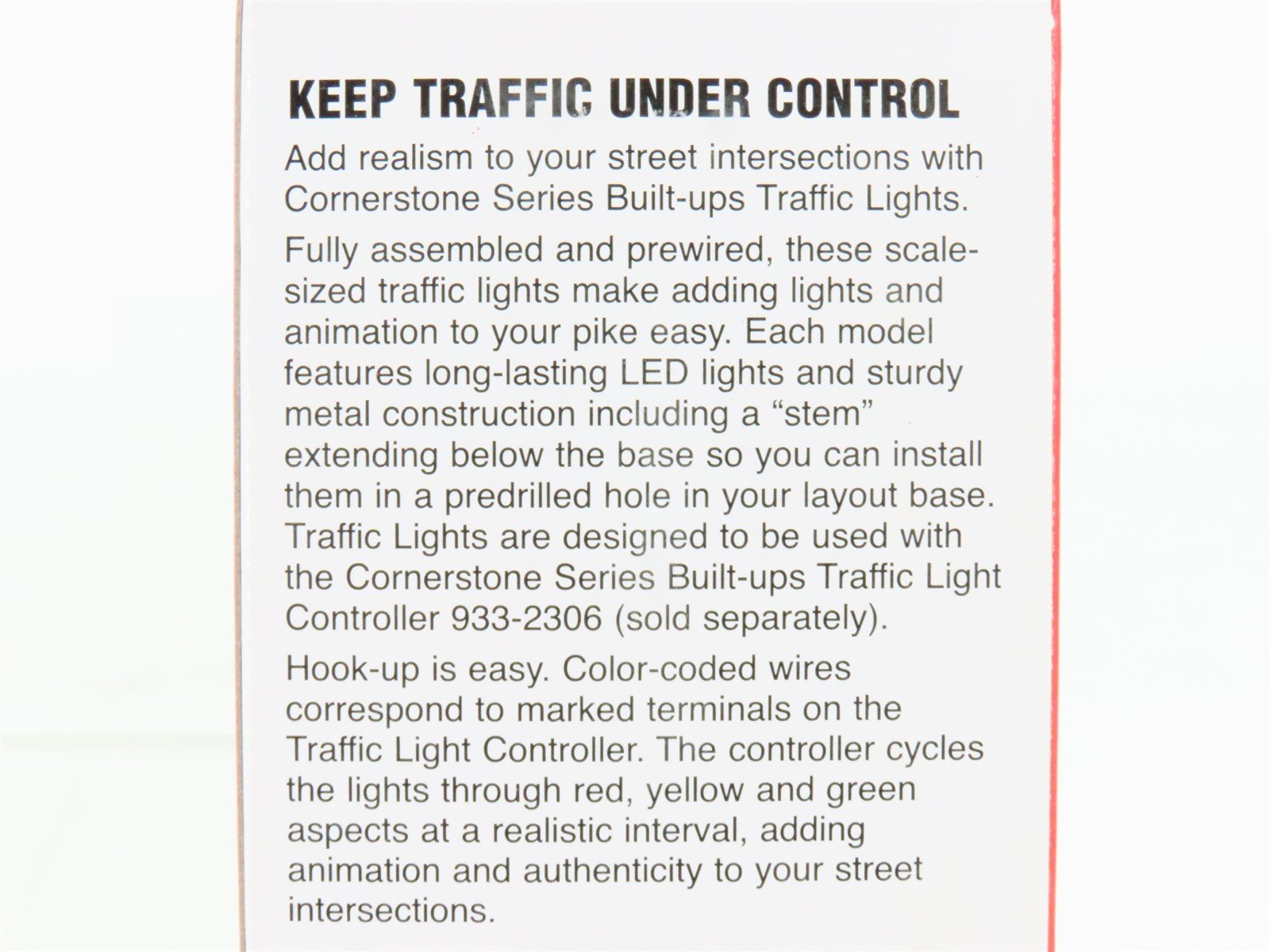 HO 1/87 Scale Walthers Cornerstone 933-2300 Single-Sided Traffic Light