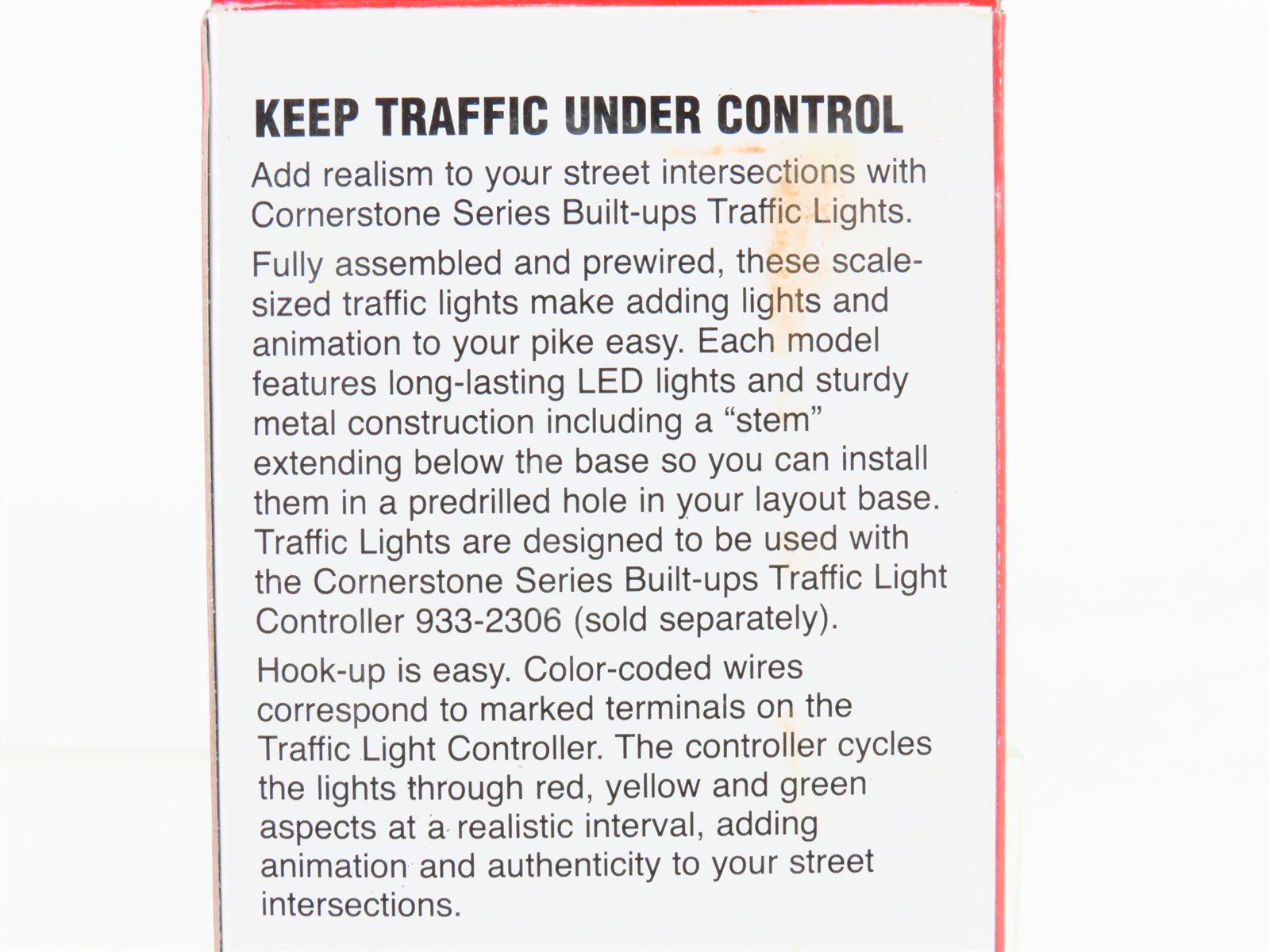 HO 1/87 Scale Walthers Cornerstone 933-2300 Single-Sided Traffic Light