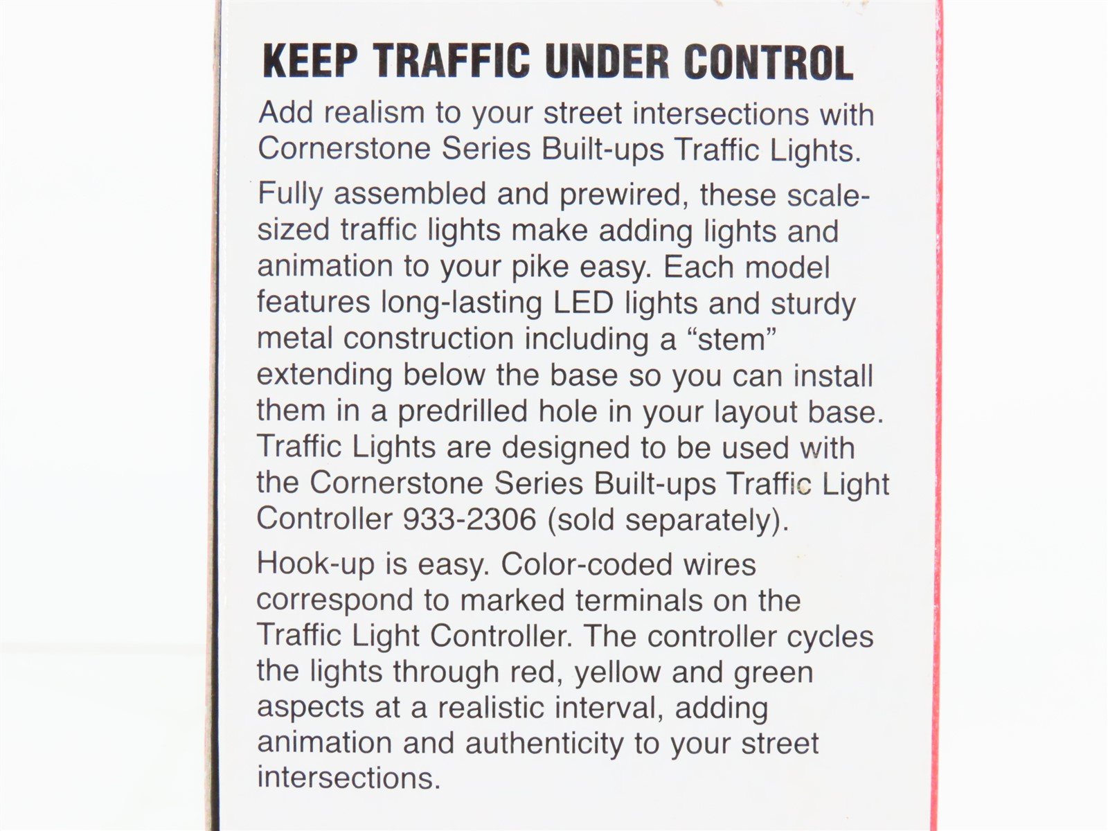 HO 1/87 Scale Walthers Cornerstone 933-2300 Single-Sided Traffic Light
