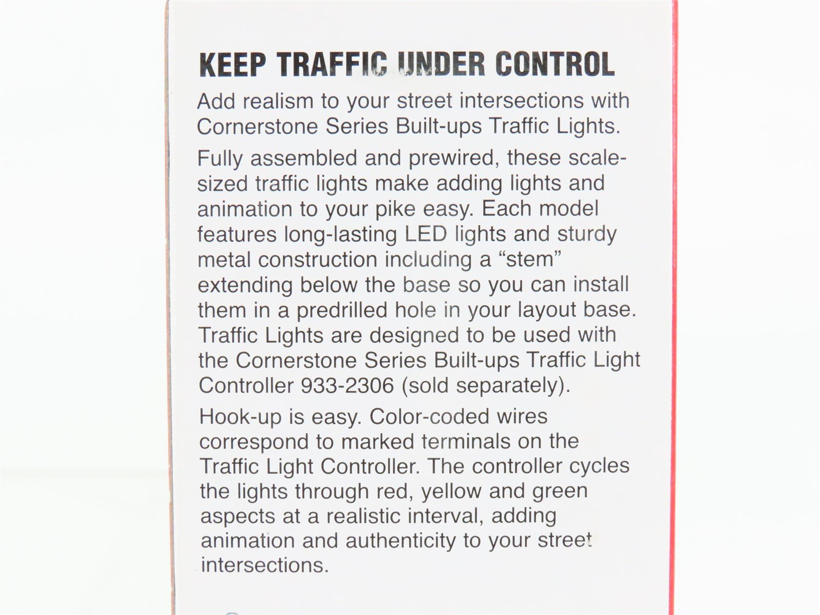HO 1/87 Scale Walthers Cornerstone 933-2300 Single-Sided Traffic Light