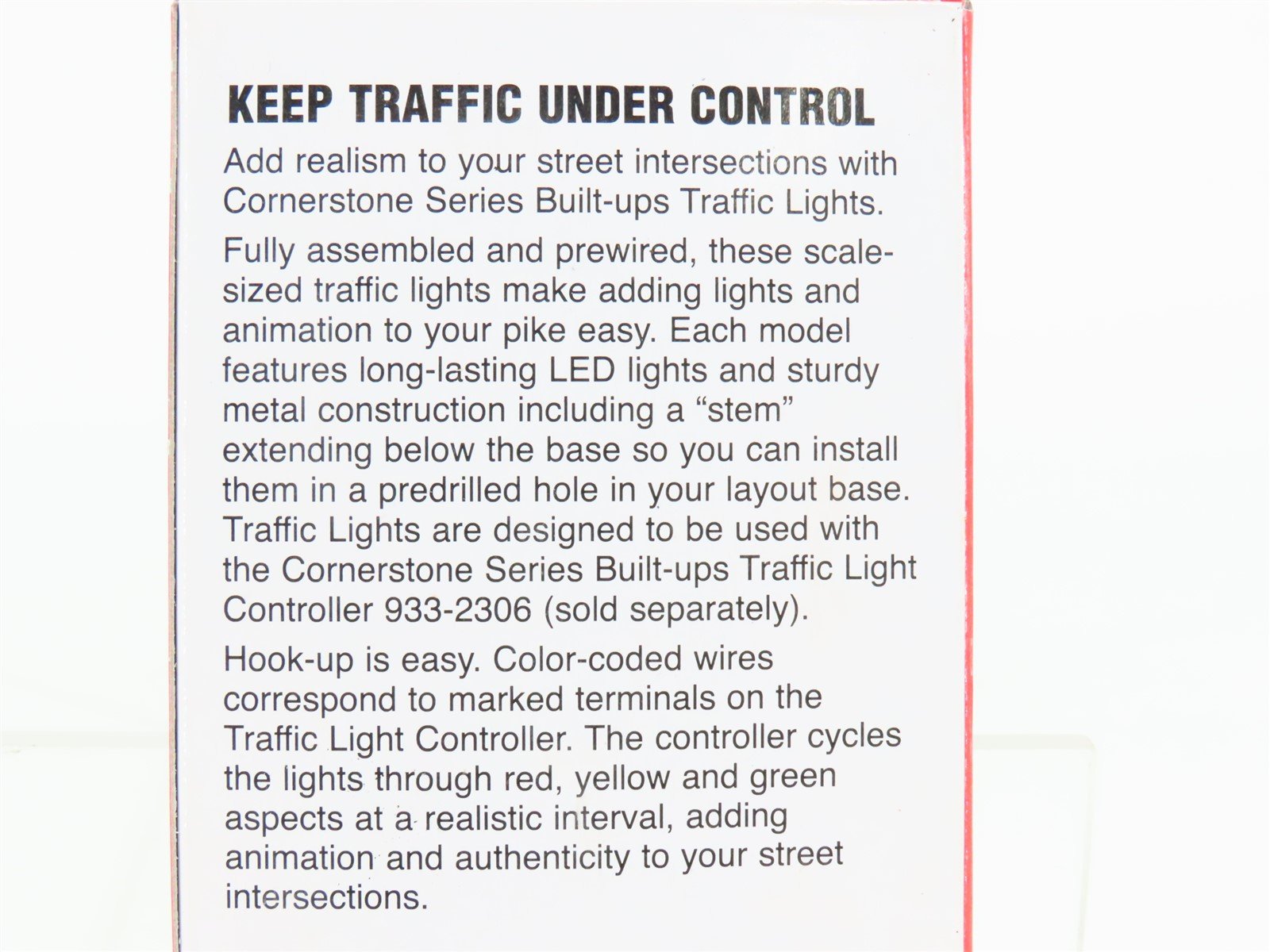 HO 1/87 Scale Walthers Cornerstone 933-2300 Single-Sided Traffic Light