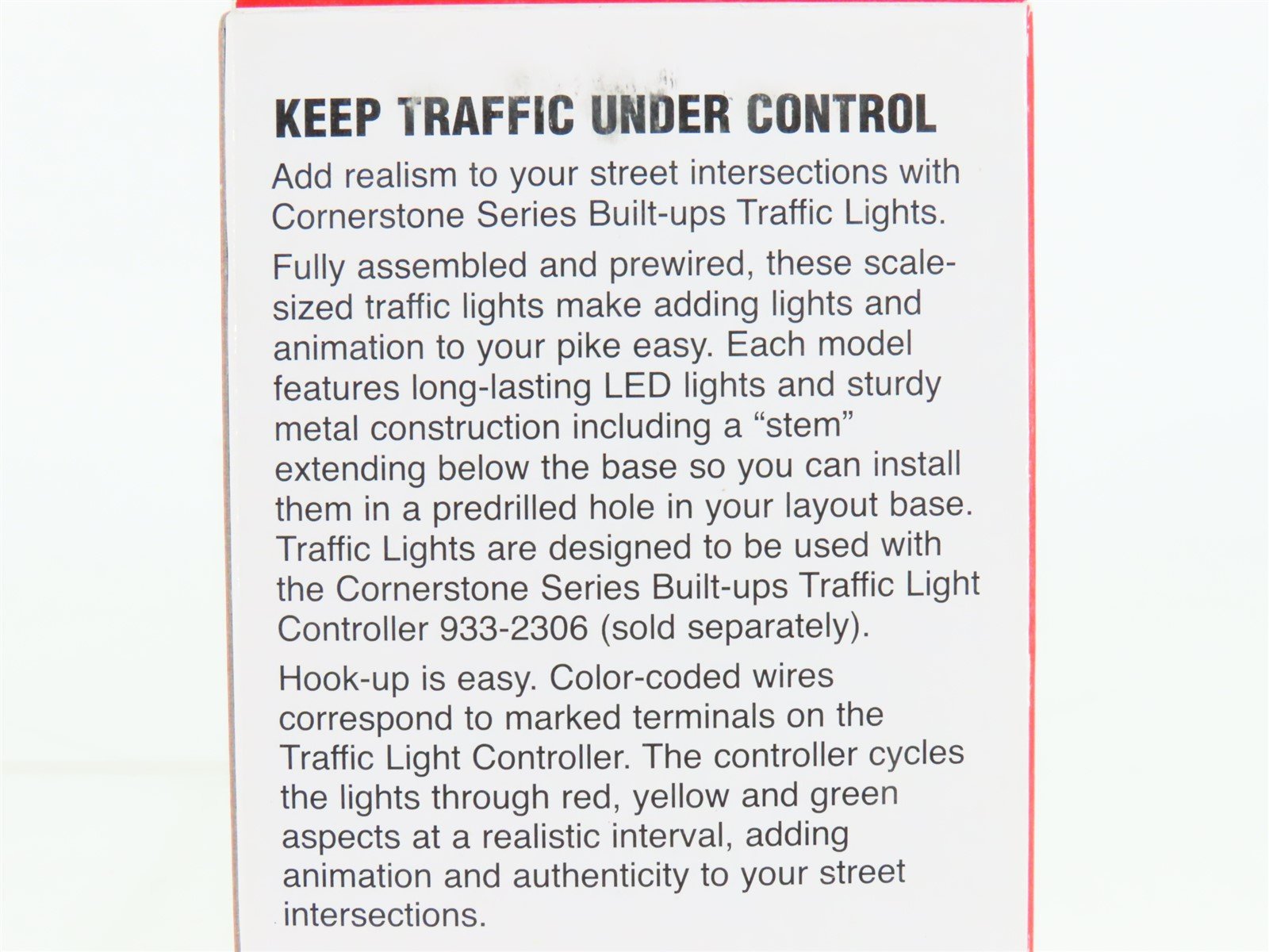 HO 1/87 Scale Walthers Cornerstone 933-2301 Double-Sided Traffic Light