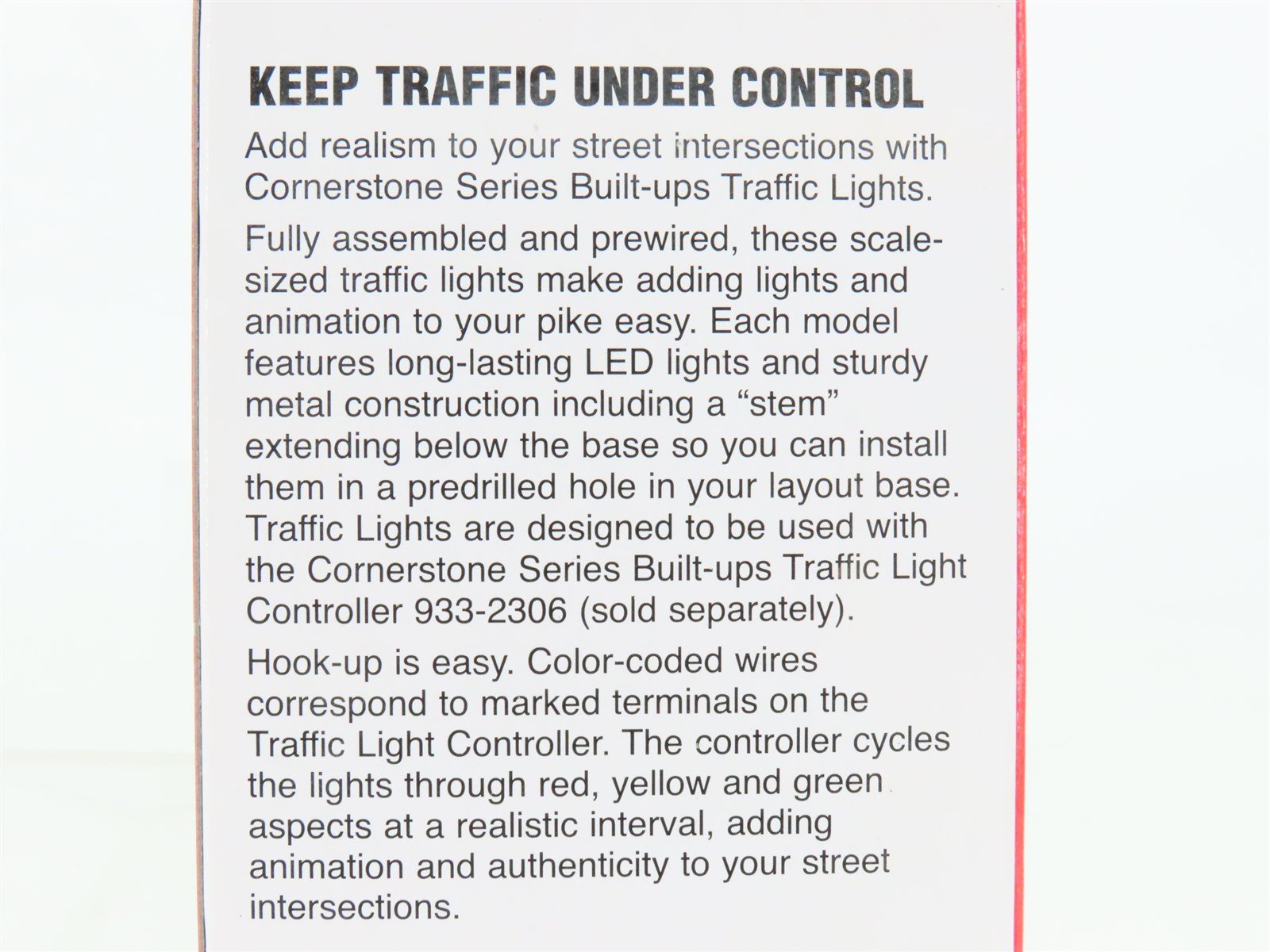 HO 1/87 Scale Walthers Cornerstone 933-2301 Double-Sided Traffic Light