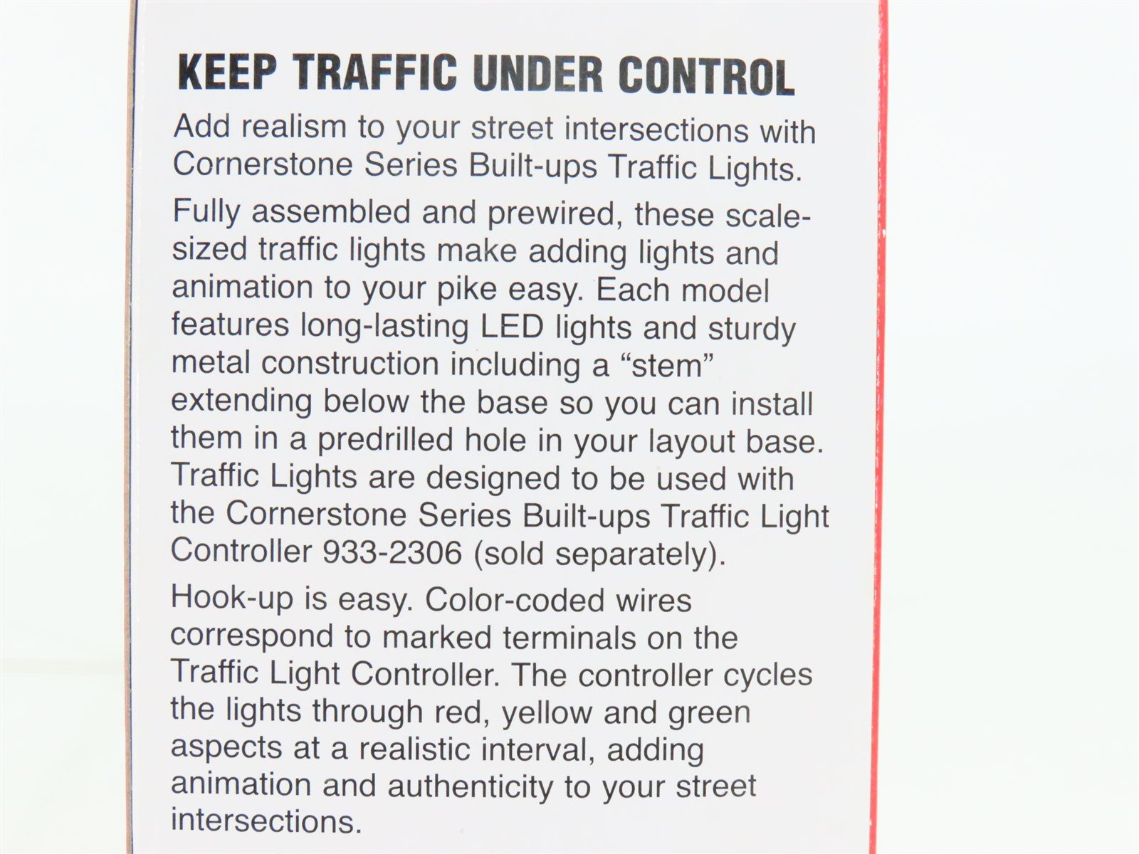 HO 1/87 Scale Walthers Cornerstone 933-2301 Double-Sided Traffic Light