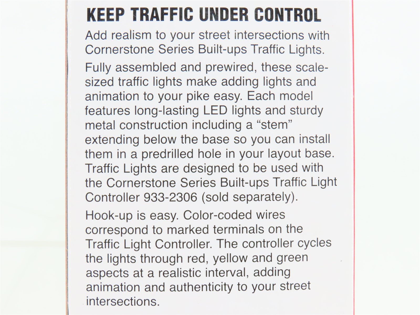 HO 1/87 Scale Walthers Cornerstone 933-2301 Double-Sided Traffic Lights