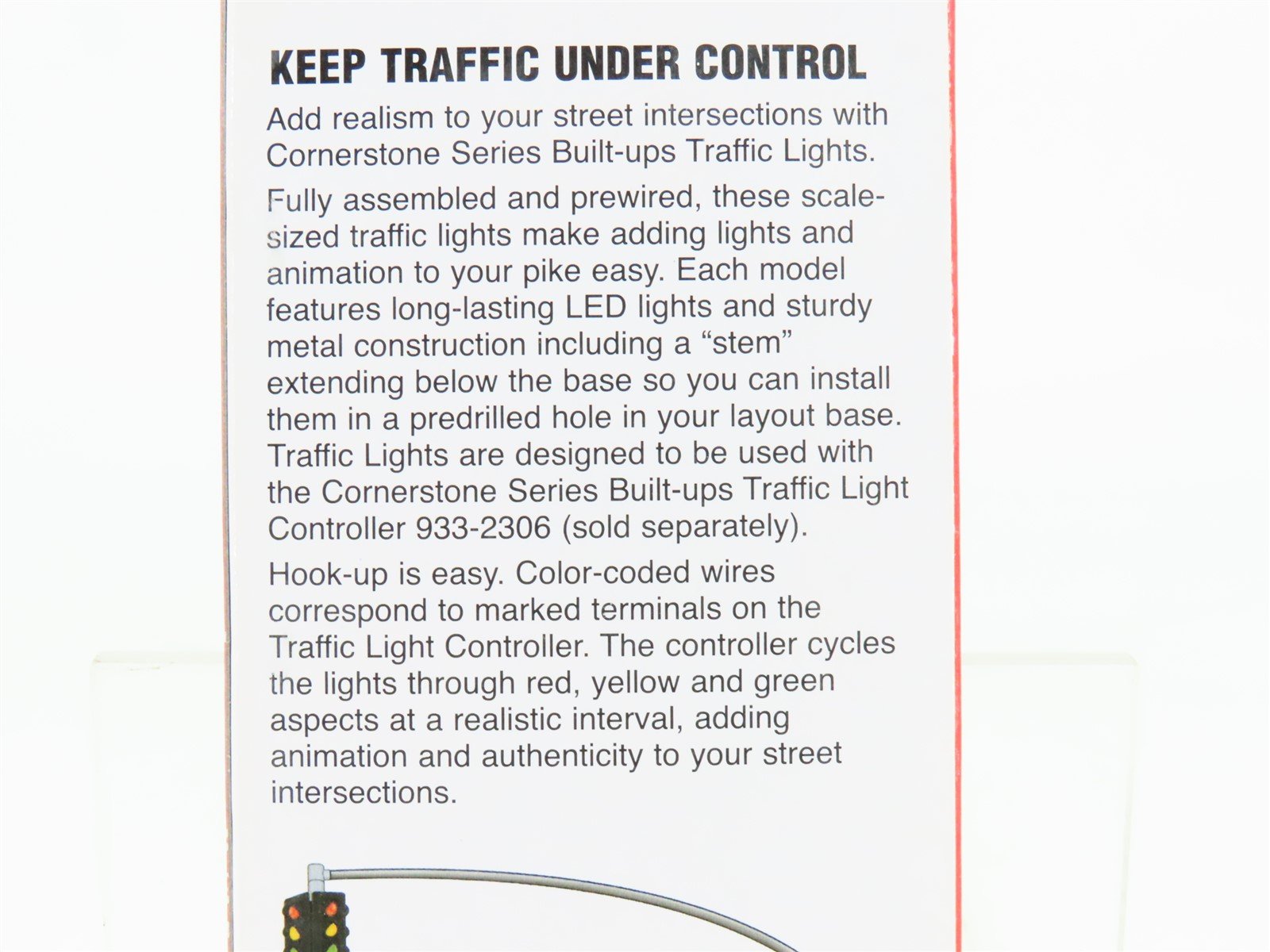 HO 1/87 Scale Walthers Cornerstone 933-2302 Single-Head Hanging Traffic Light