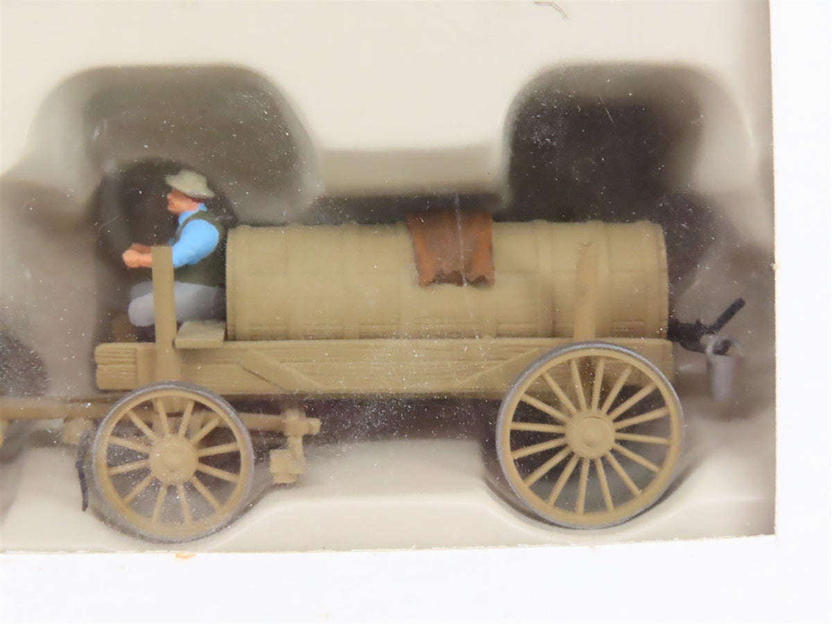 HO 1/87 Scale Preiser 30435 Liquid Manure Wagon Drawn by Two Horses w/ Figure