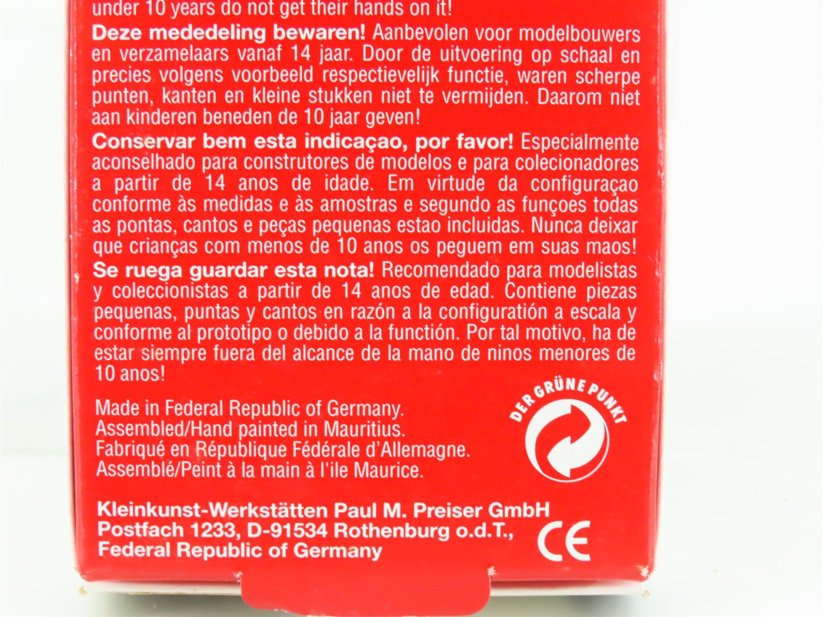 HO 1/87 Preiser 30425 Hand Pressure Fire Pump Drawn by Two Horses w/ Figures