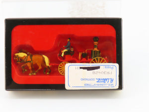 HO 1/87 Scale Preiser 30428 Steam Fire Engine Drawn by Two Horses w/ Figure