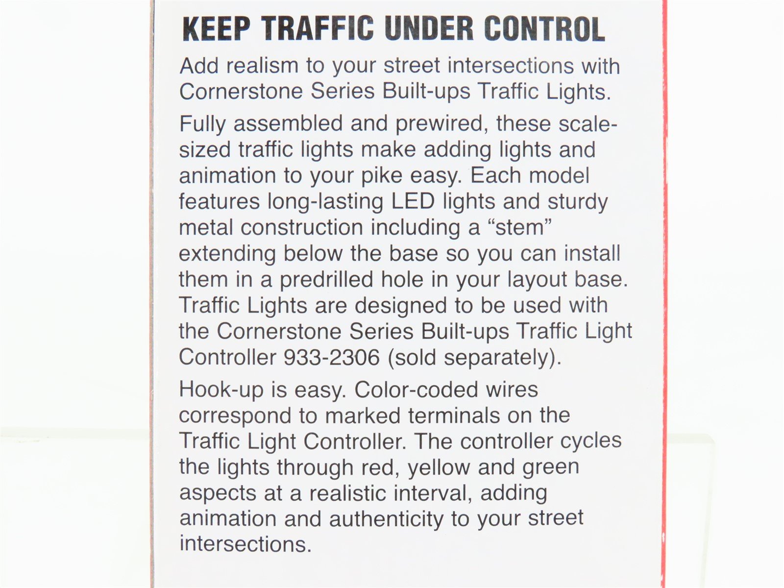 HO 1/87 Scale Walthers Cornerstone 933-2300 Single-Sided Traffic Light