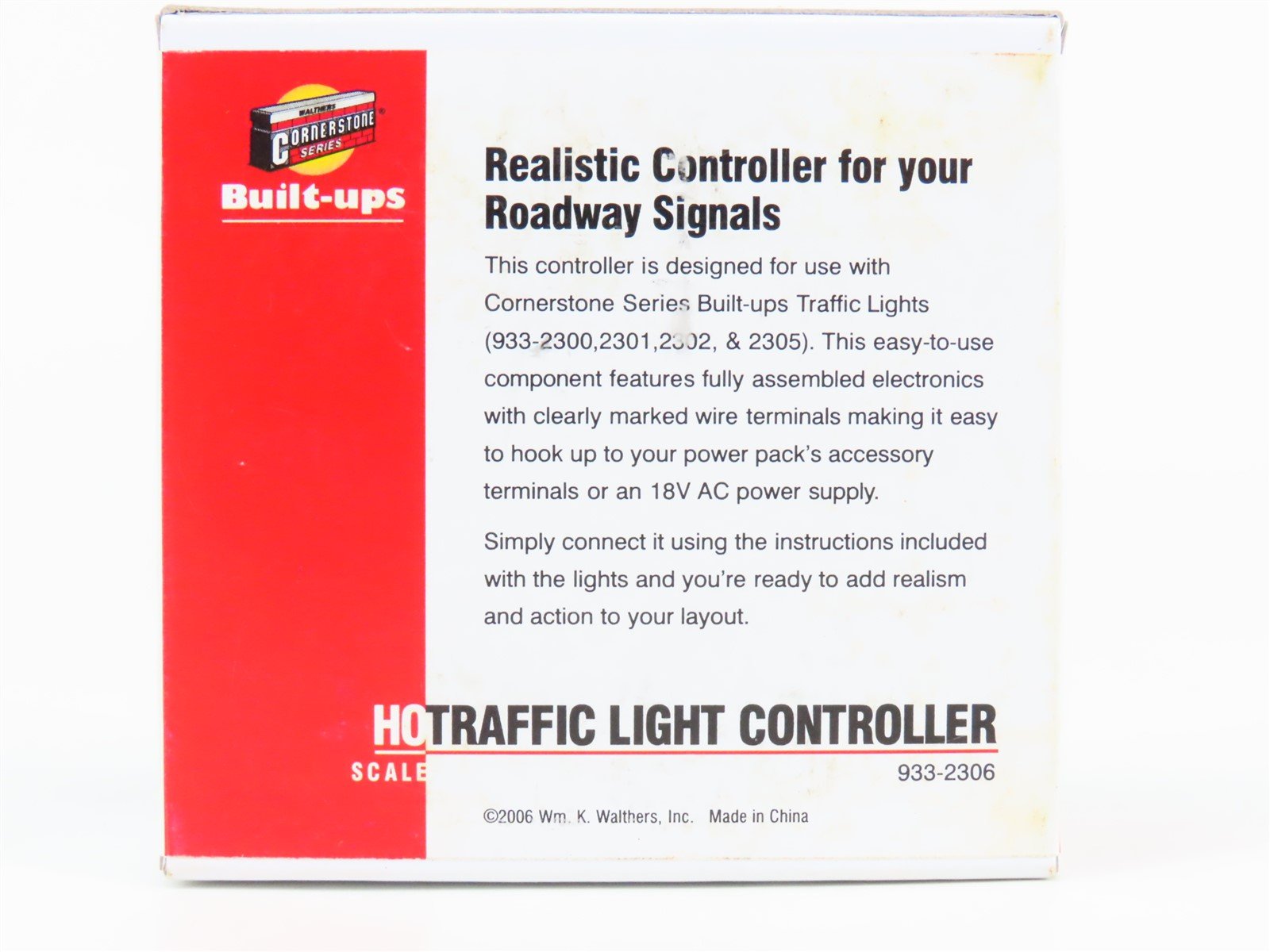 HO 1/87 Scale Walthers Cornerstone 933-2306 Traffic Light Controller - Sealed