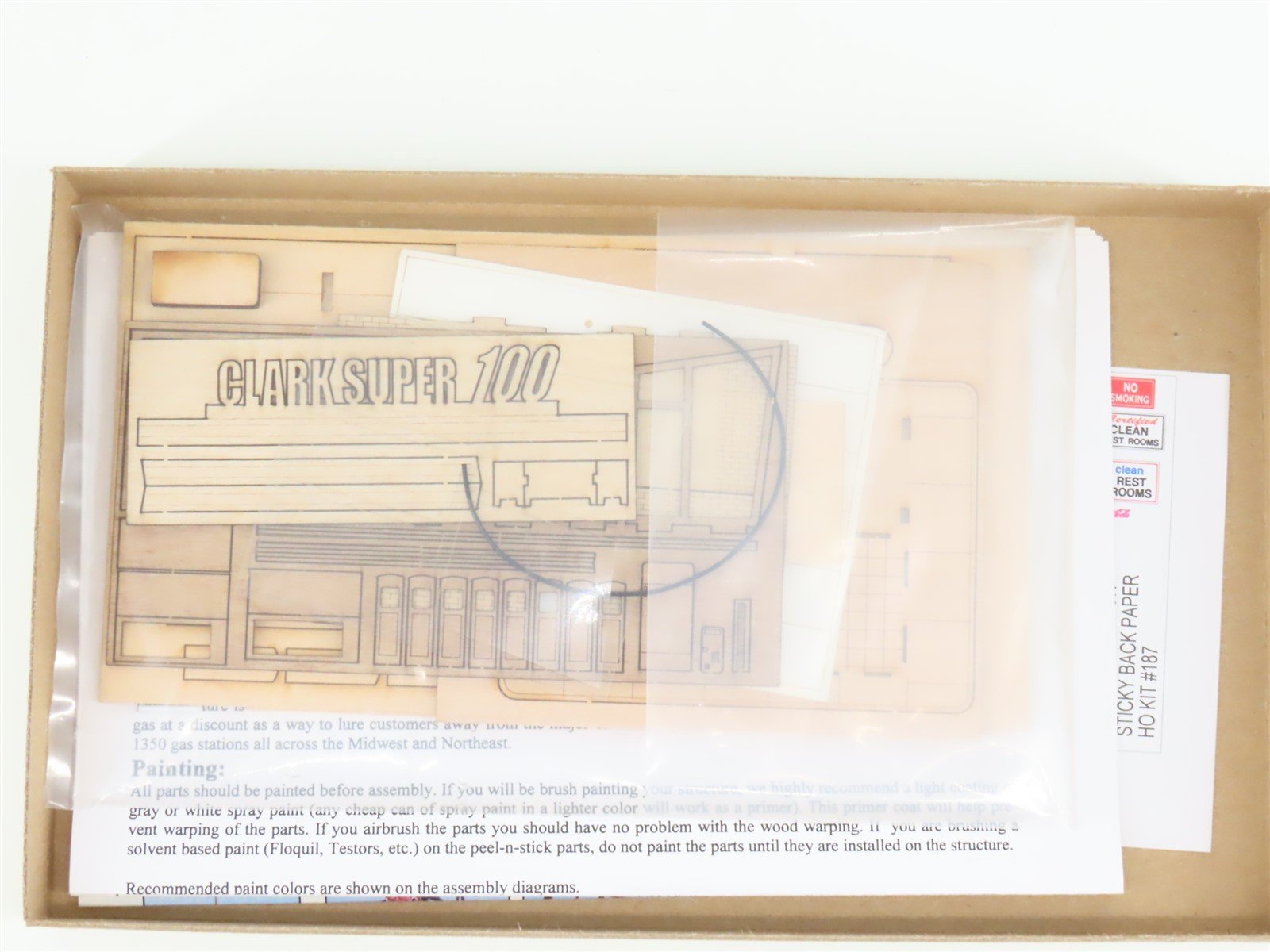 HO 1/87 Scale Blair Line Kit #187 Laser-Cut Clark Oil Gas Station
