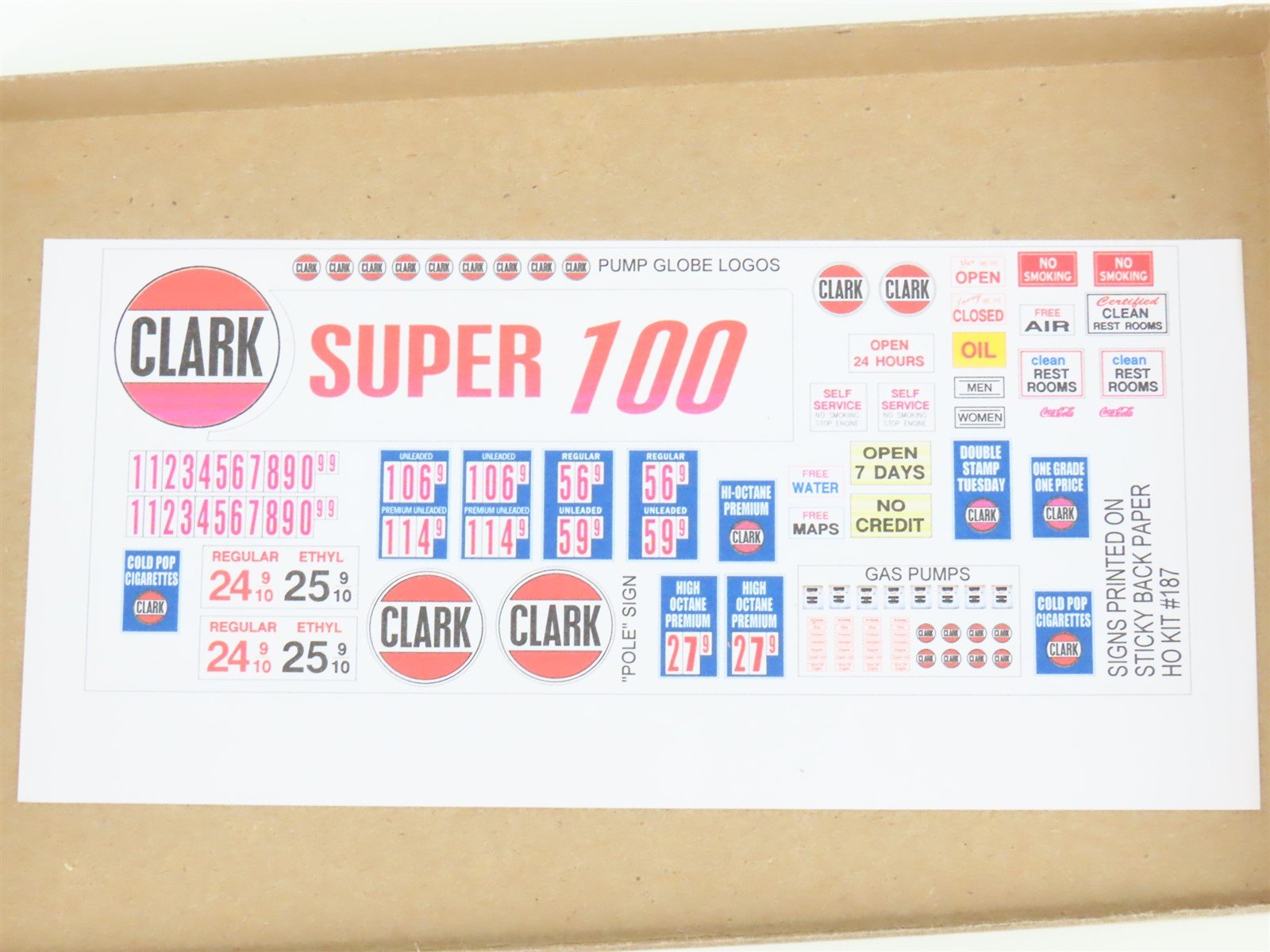 HO 1/87 Scale Blair Line Kit #187 Laser-Cut Clark Oil Gas Station