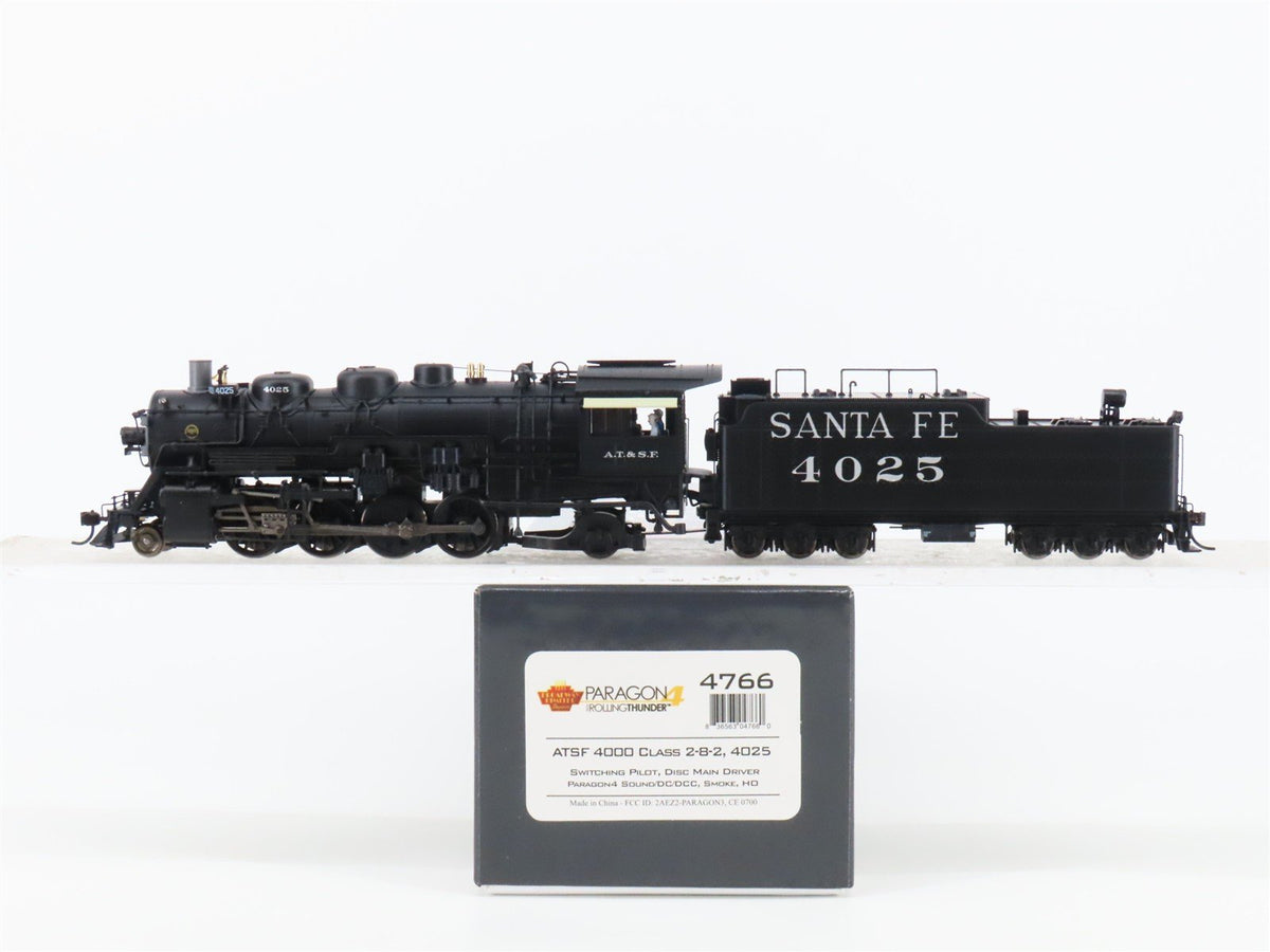 HO Scale Broadway Limited BLI 4766 ATSF Santa Fe 2-8-2 Steam #4025 w/ Paragon 4