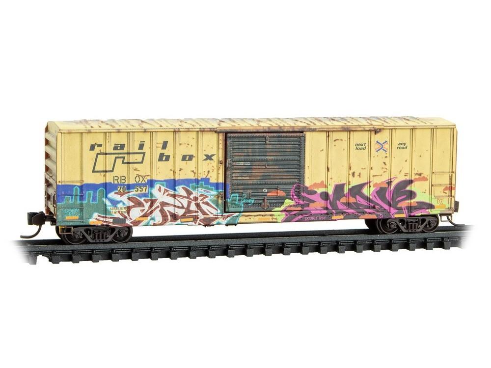 N Micro-Trains MTL 98305099 RBOX Railbox 50' Box Cars 4-Pack w/ Graffiti