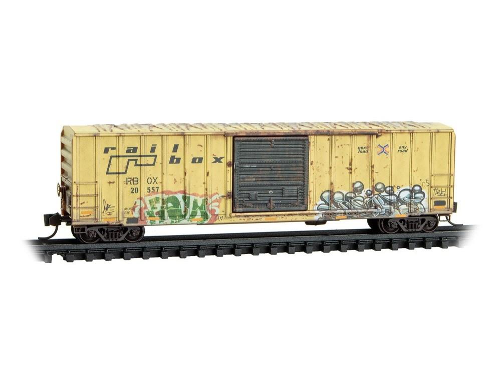 N Micro-Trains MTL 98305099 RBOX Railbox 50' Box Cars 4-Pack w/ Graffiti