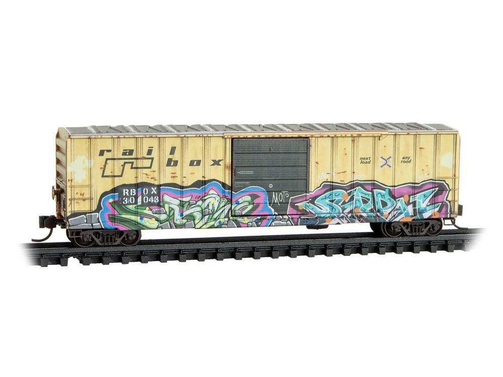 N Micro-Trains MTL 98305099 RBOX Railbox 50' Box Cars 4-Pack w/ Graffiti