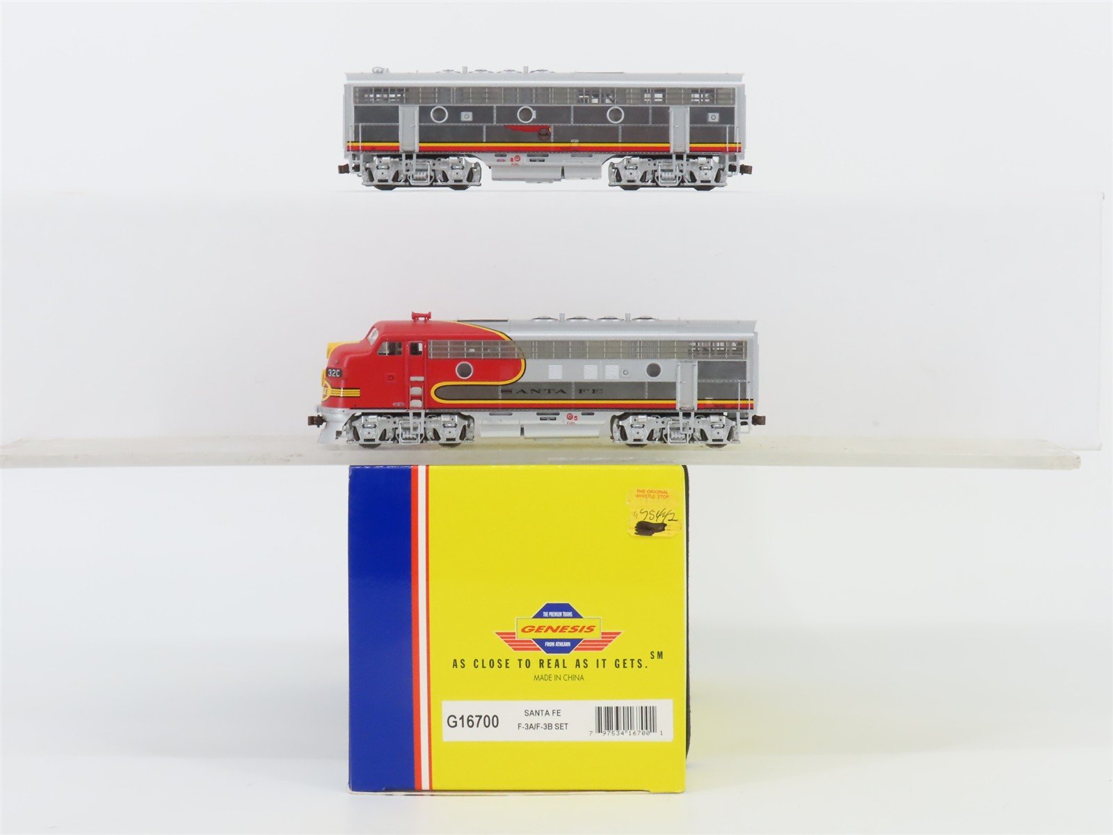 HO Scale Athearn Genesis G16700 ATSF Santa Fe F3 A/B Diesel Locomotive Set