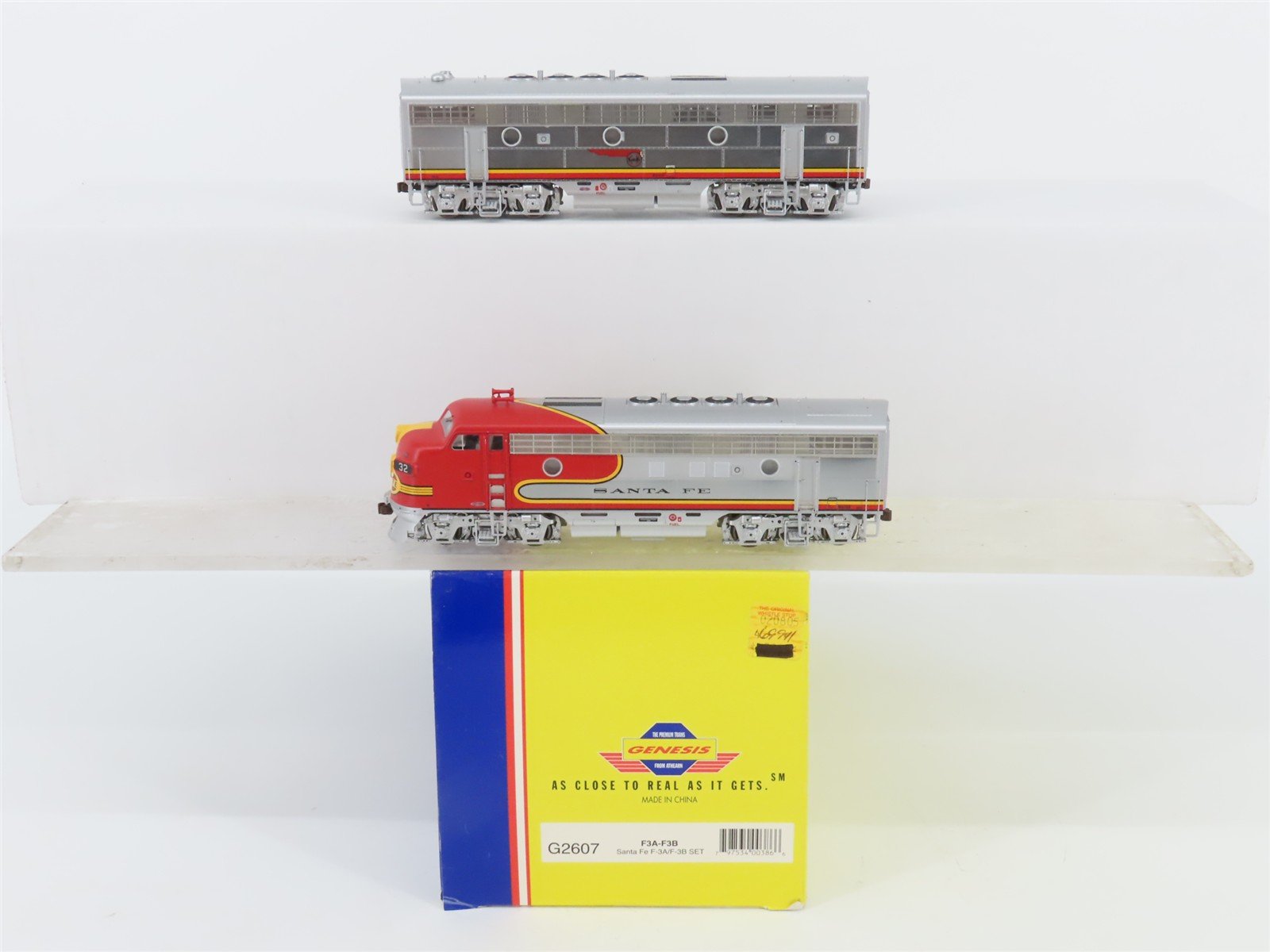 HO Scale Athearn Genesis G2607 ATSF Santa Fe F3 A/B Diesel Locomotive Set