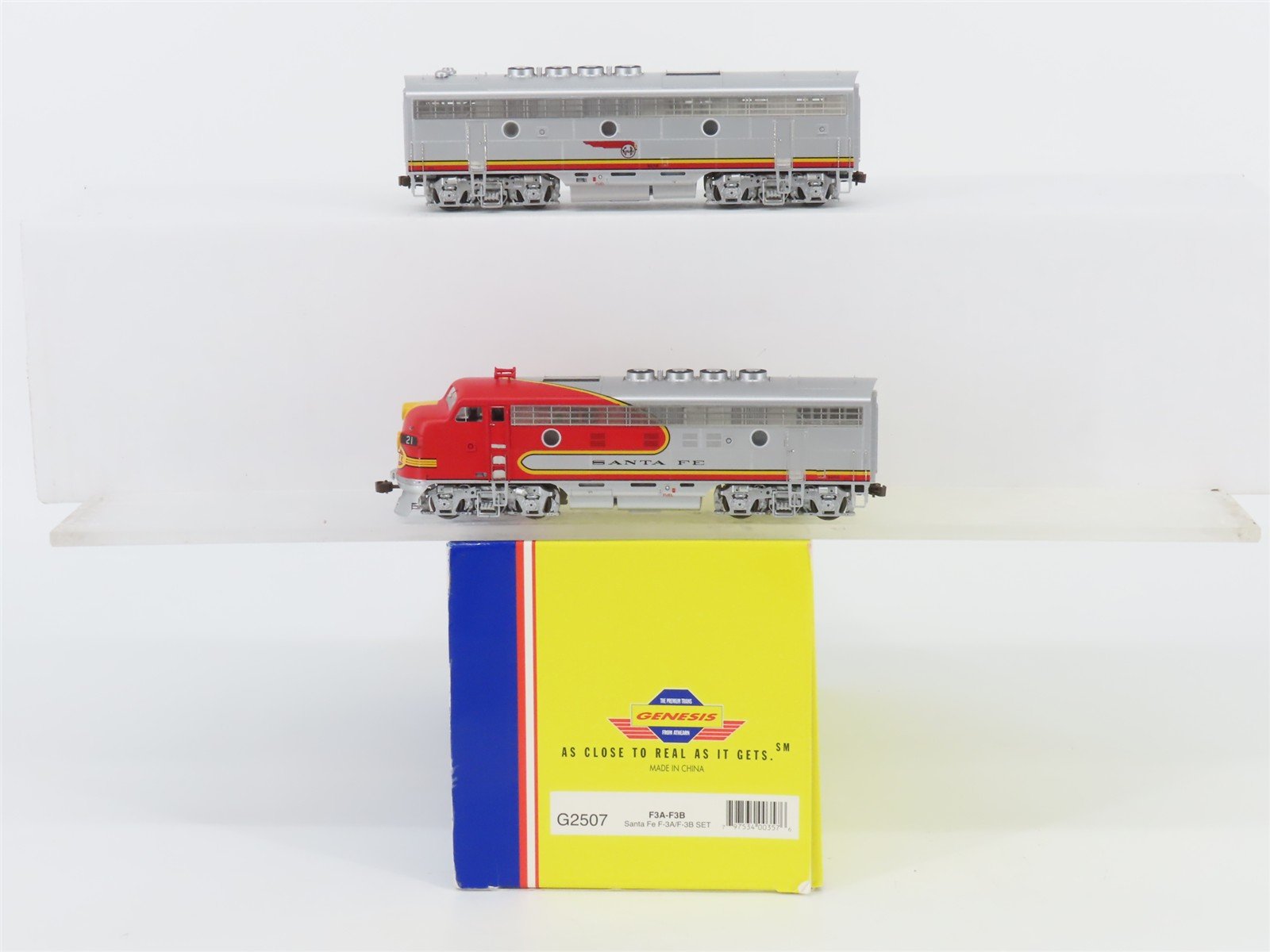 HO Scale Athearn Genesis G2507 ATSF Santa Fe F3 A/B Diesel Locomotive Set