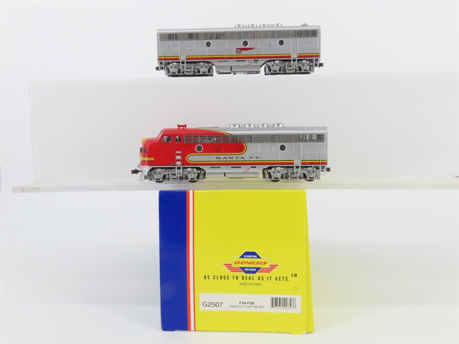 HO Scale Athearn Genesis G2507 ATSF Santa Fe F3 A/B Diesel Locomotive Set