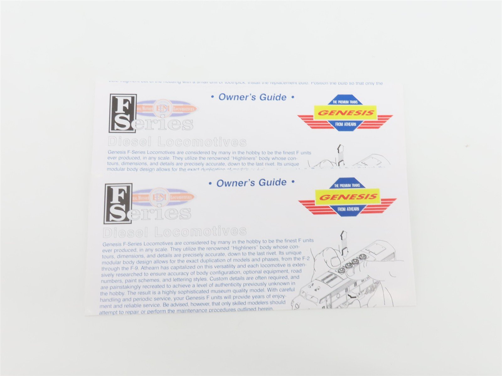 HO Scale Athearn Genesis G1512 WP Western Pacific F7 A/B Diesel Locomotive Set