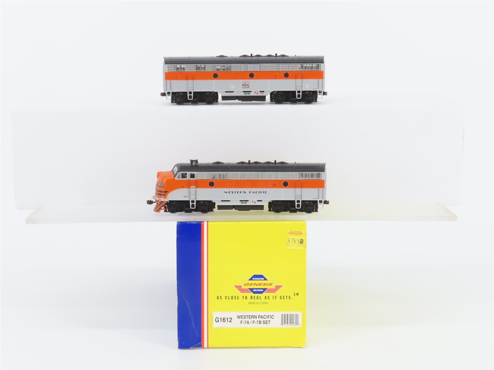 HO Scale Athearn Genesis G1612 WP Western Pacific F7 A/B Diesel Locomotive Set