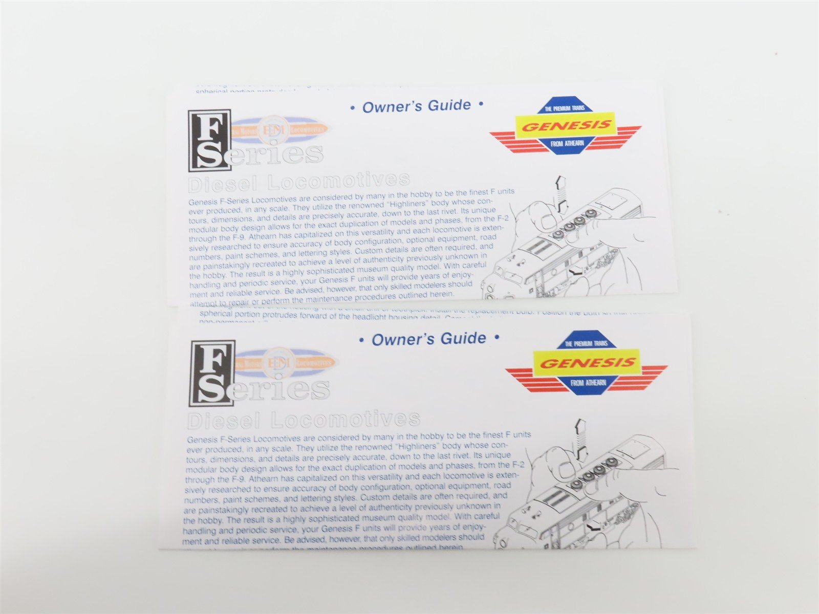 HO Scale Athearn Genesis G1612 WP Western Pacific F7 A/B Diesel Locomotive Set