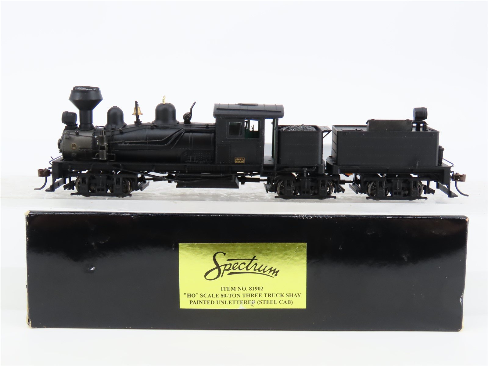 HO Bachmann Spectrum 81902 Unlettered 80-Ton 3-Truck Shay Steam - DCC Ready
