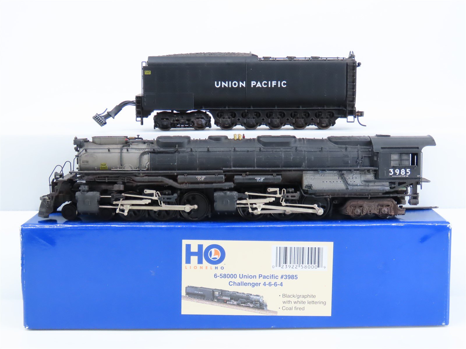 HO Lionel 6-58000 UP 4-6-6-4 Challenger Steam -Weathered -DCC & Sound -BAD GEARS