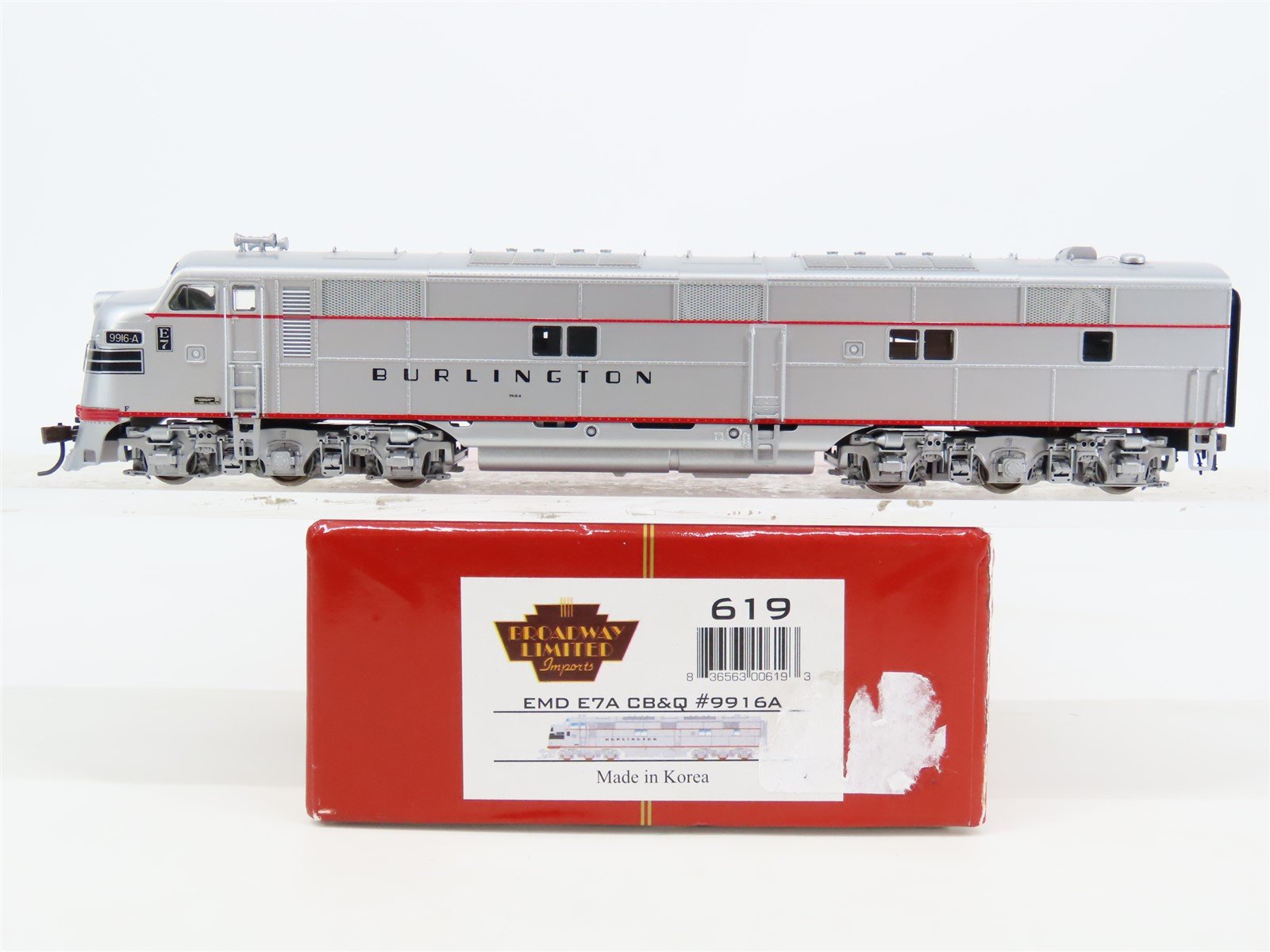 HO Broadway Limited BLI 619 CB&Q Burlington E7A Diesel #9916A w/ DCC & Sound