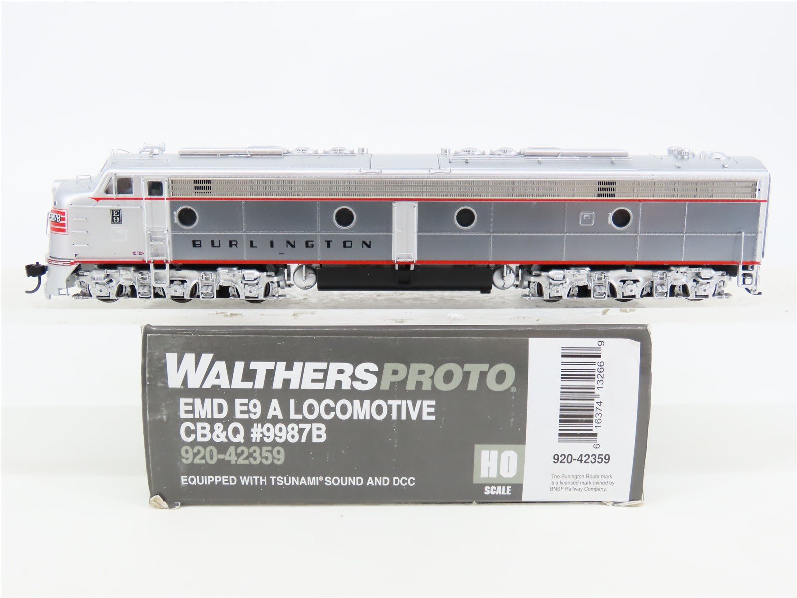 HO Walthers Proto 920-42359 CB&Q Burlington E9A Diesel #9987B w/ DCC & Sound