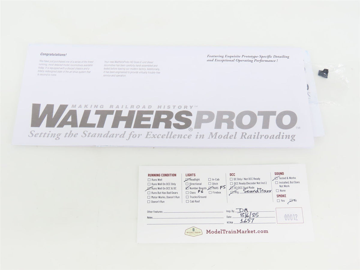 HO Walthers Proto 920-42359 CB&amp;Q Burlington E9A Diesel #9987B w/ DCC &amp; Sound