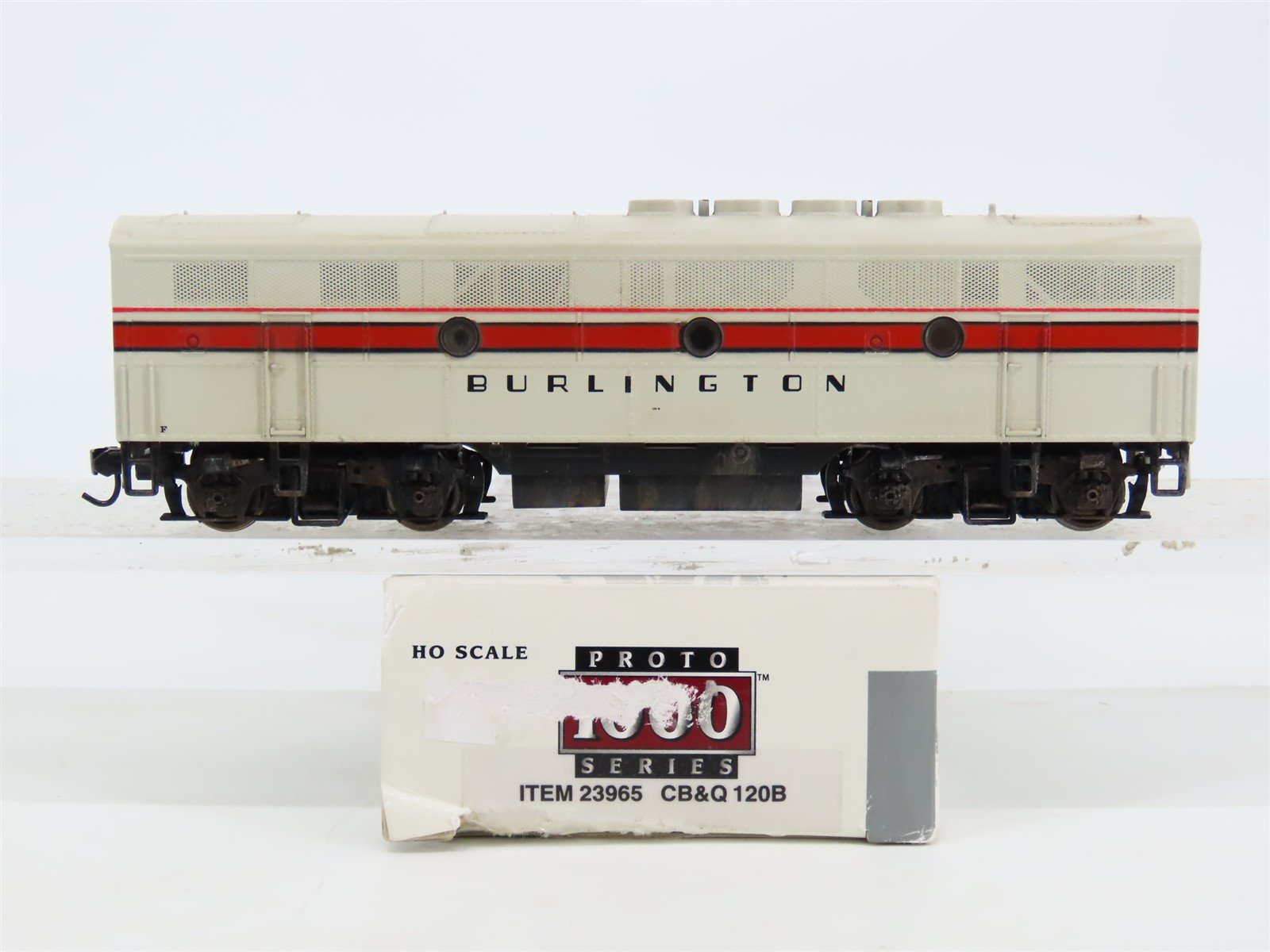 HO Proto 1000 23965 CB&Q F3B Diesel #120B - Weathered - Unpowered w/ DCC & Sound