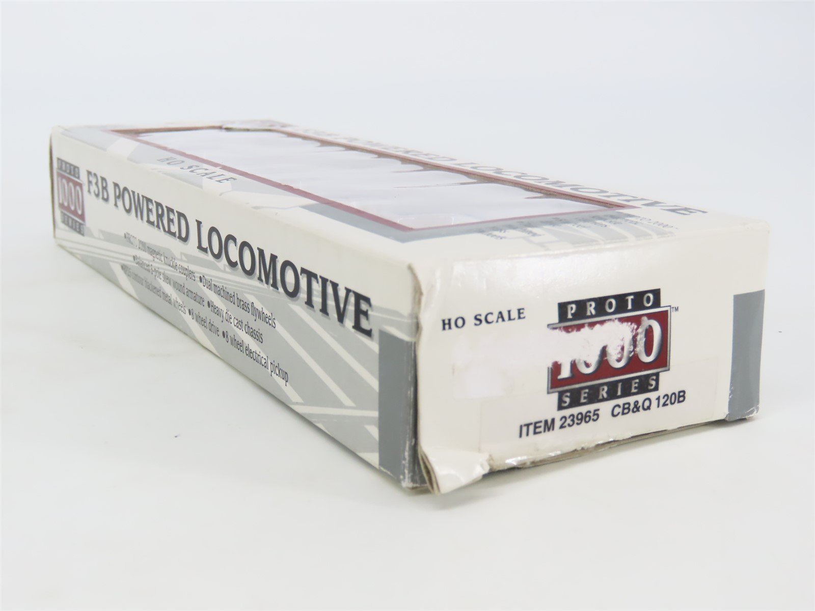 HO Proto 1000 23965 CB&Q F3B Diesel #120B - Weathered - Unpowered w/ DCC & Sound