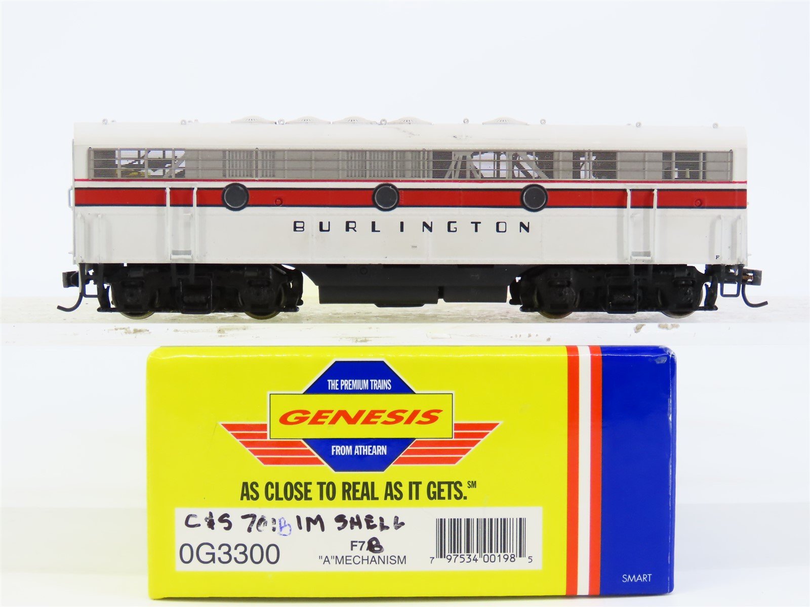 HO Athearn Genesis 0G3300 CB&Q Burlington F7B Diesel #701B w/DCC & Sound -Custom