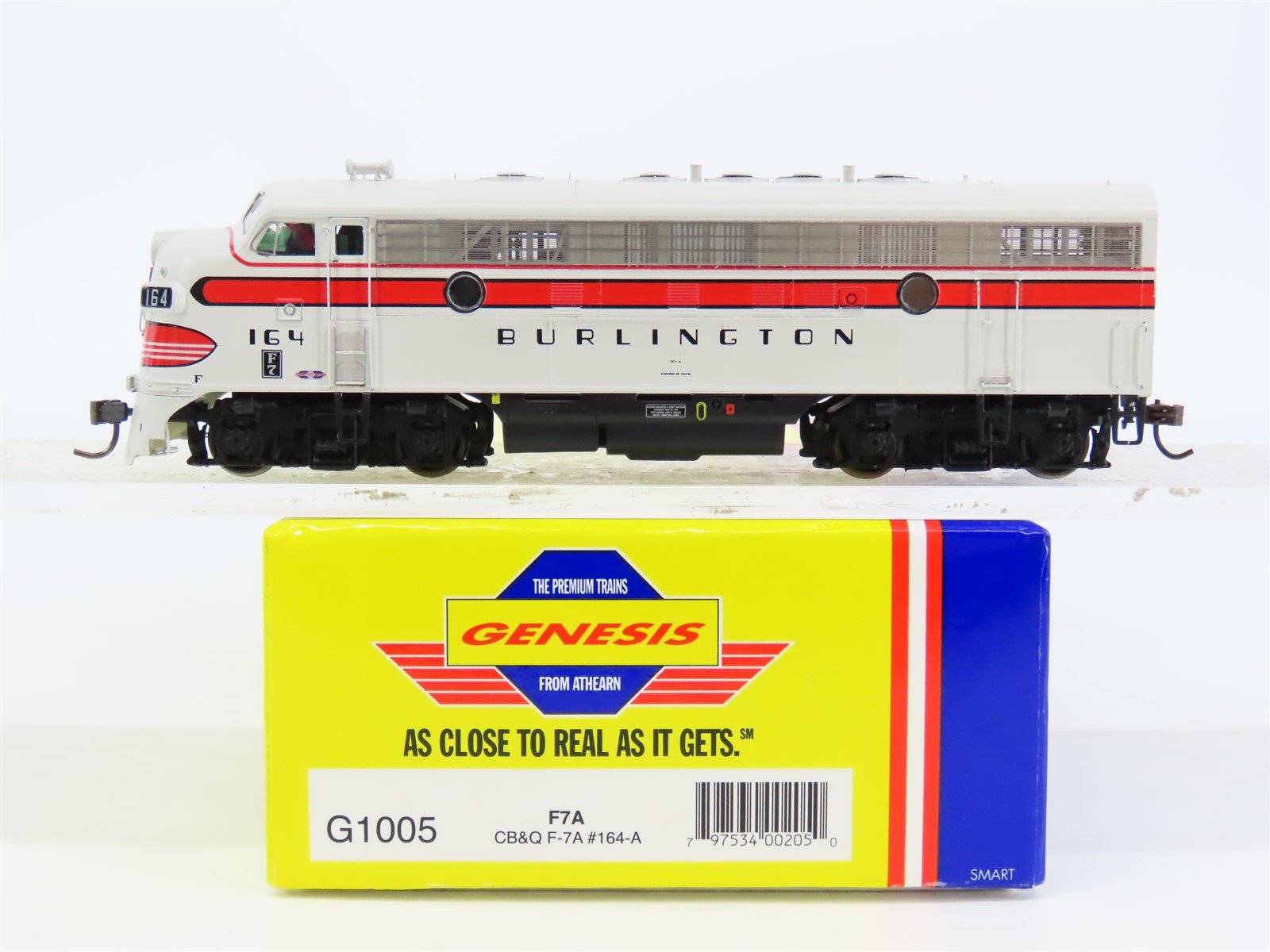 HO Athearn Genesis G1005 CB&Q Burlington Route EMD F7A Diesel #164-A w/ DCC
