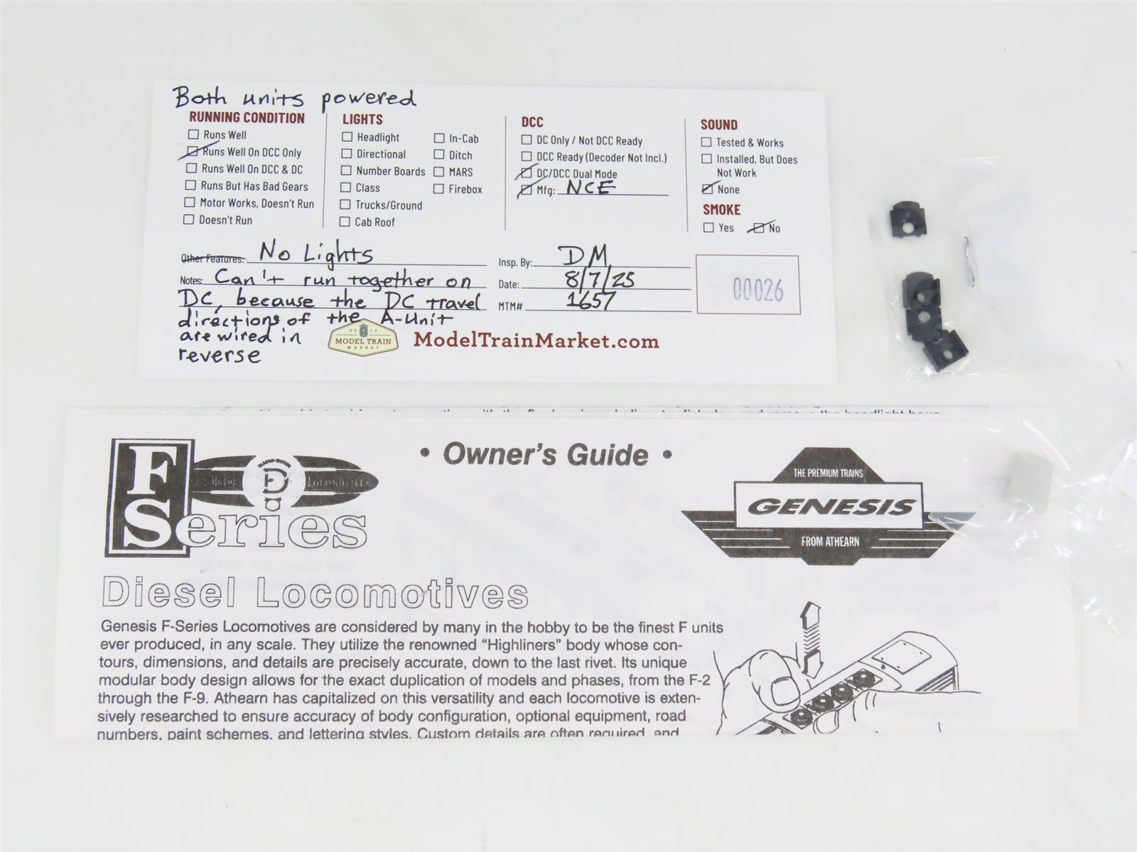 HO Athearn Genesis G2703 CB&Q Burlington EMD F3A/B Diesel Set #164C/B - DCC ONLY