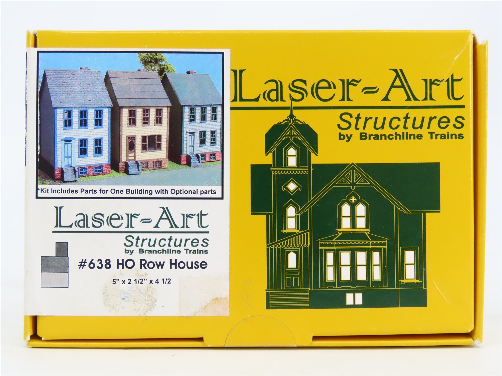 HO 1/87 Scale Branchline Laser-Art Kit #638 Row House - Sealed