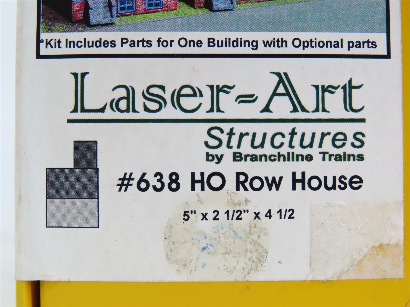 HO 1/87 Scale Branchline Laser-Art Kit #638 Row House - Sealed