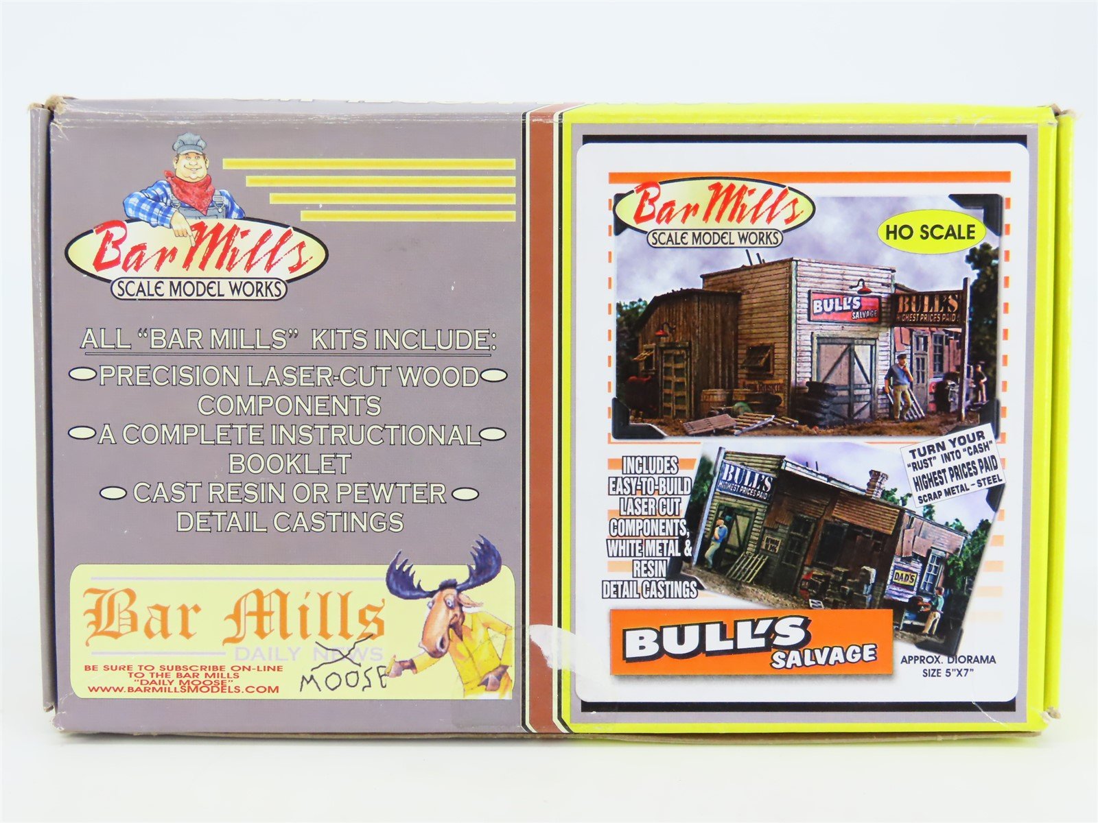 HO 1/87 Scale Bar Mills Laser Kit #0452 "Bull's Salvage" Building