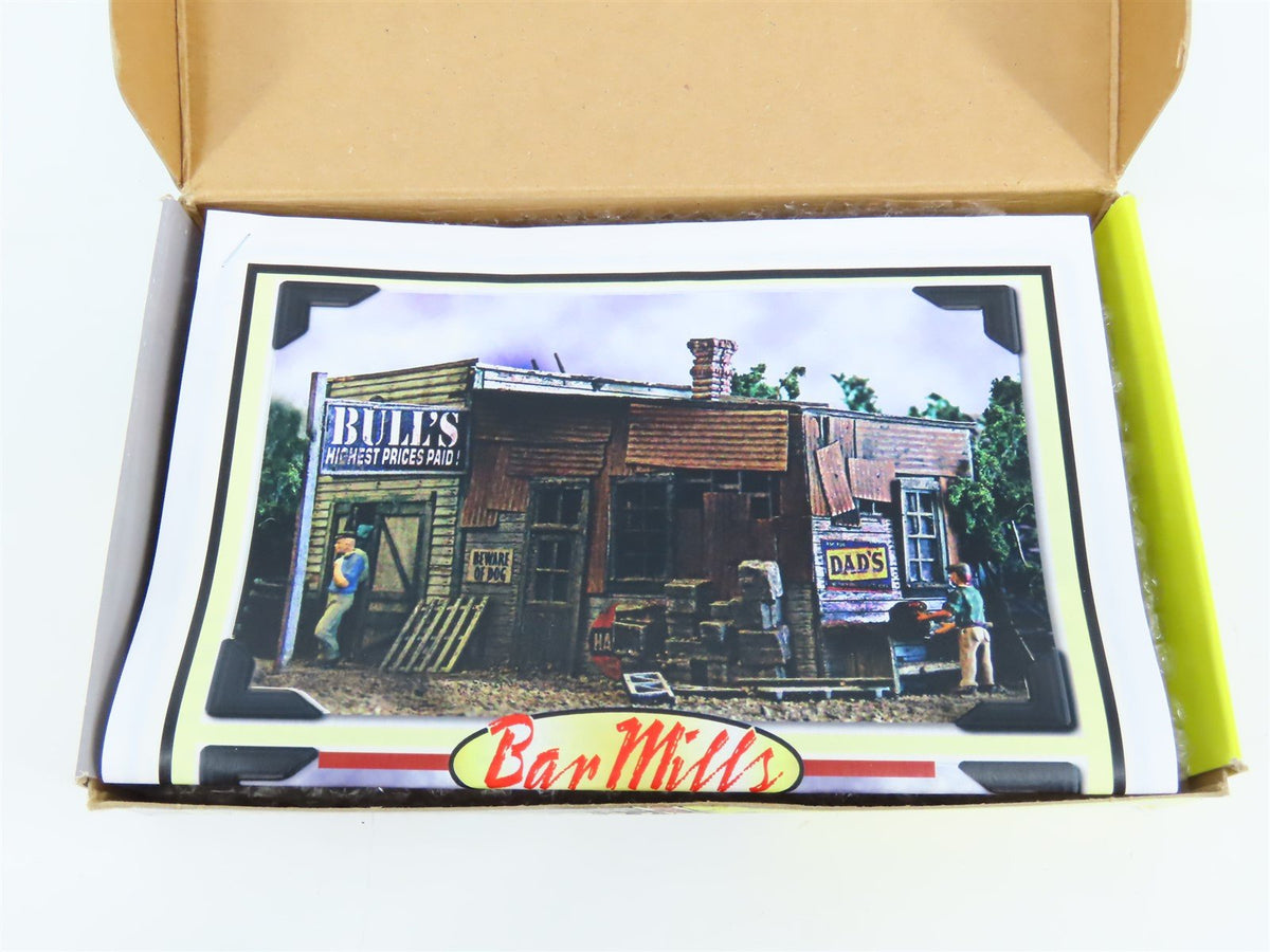 HO 1/87 Scale Bar Mills Laser Kit #0452 &quot;Bull&#39;s Salvage&quot; Building