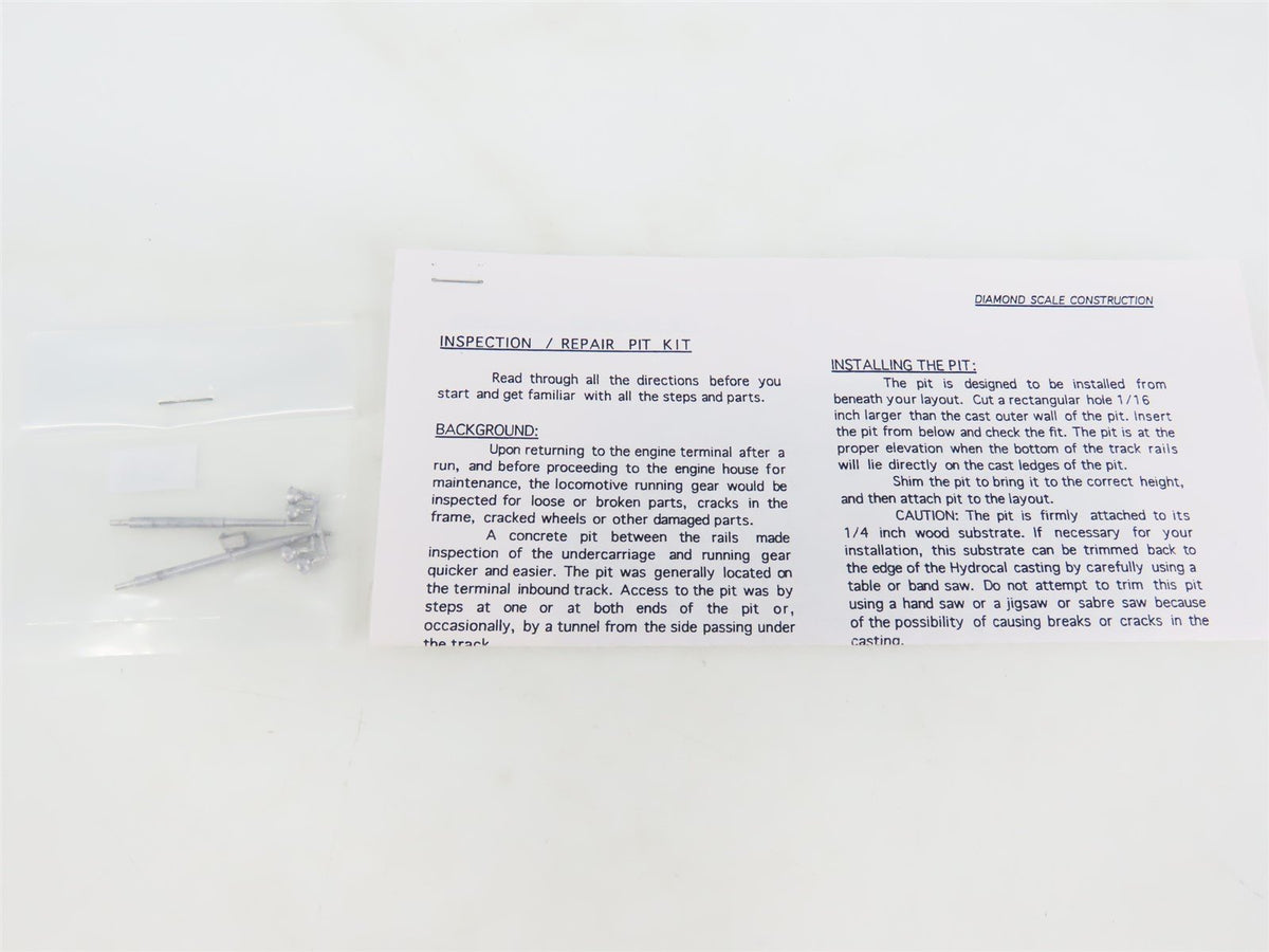 HO 1/87 Scale Diamond Scale IP-420 Undecorated Hydrocal Inspection/Repair Pit